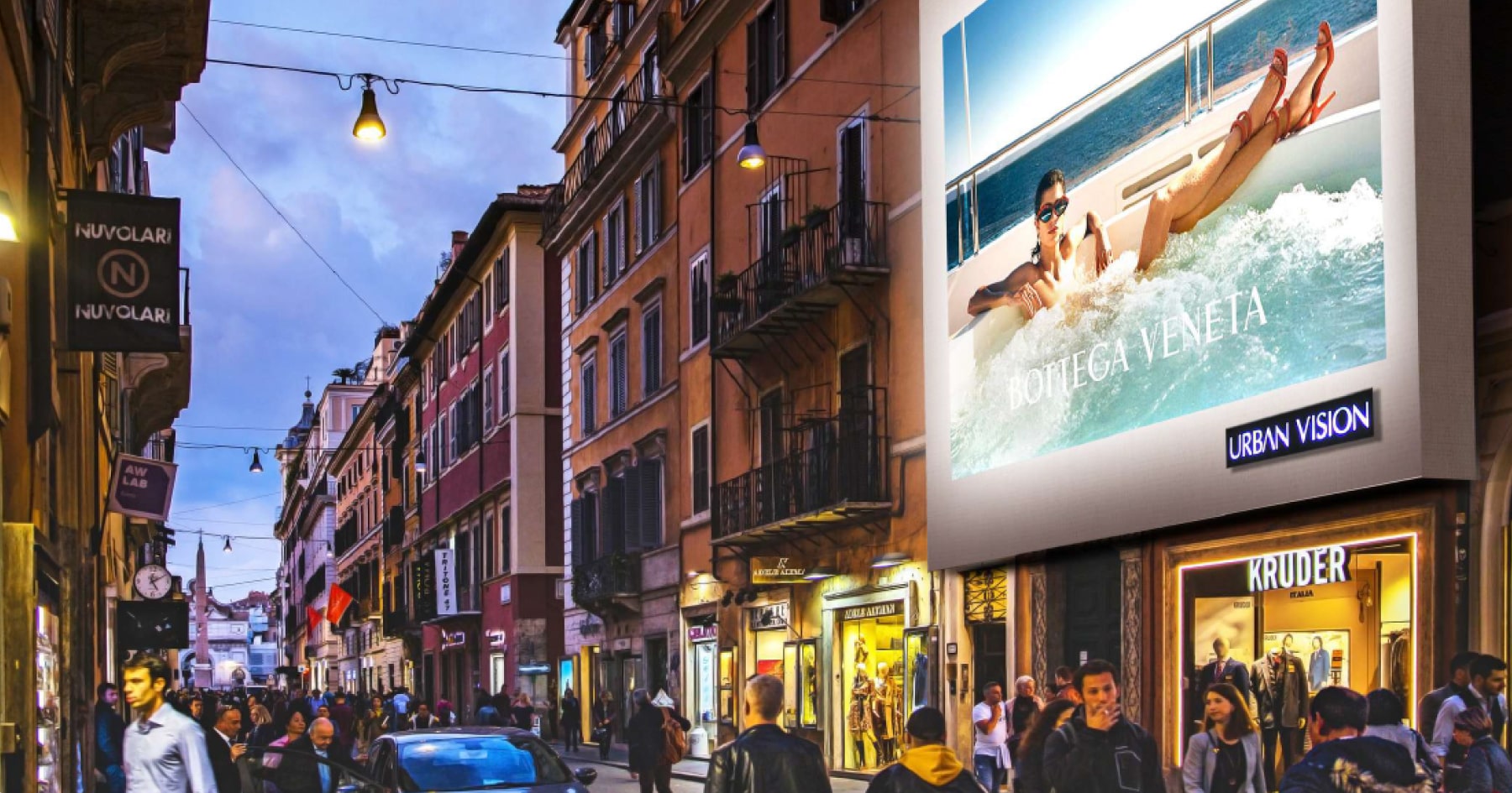Digital out-of-home advertising screens in public and urban locations