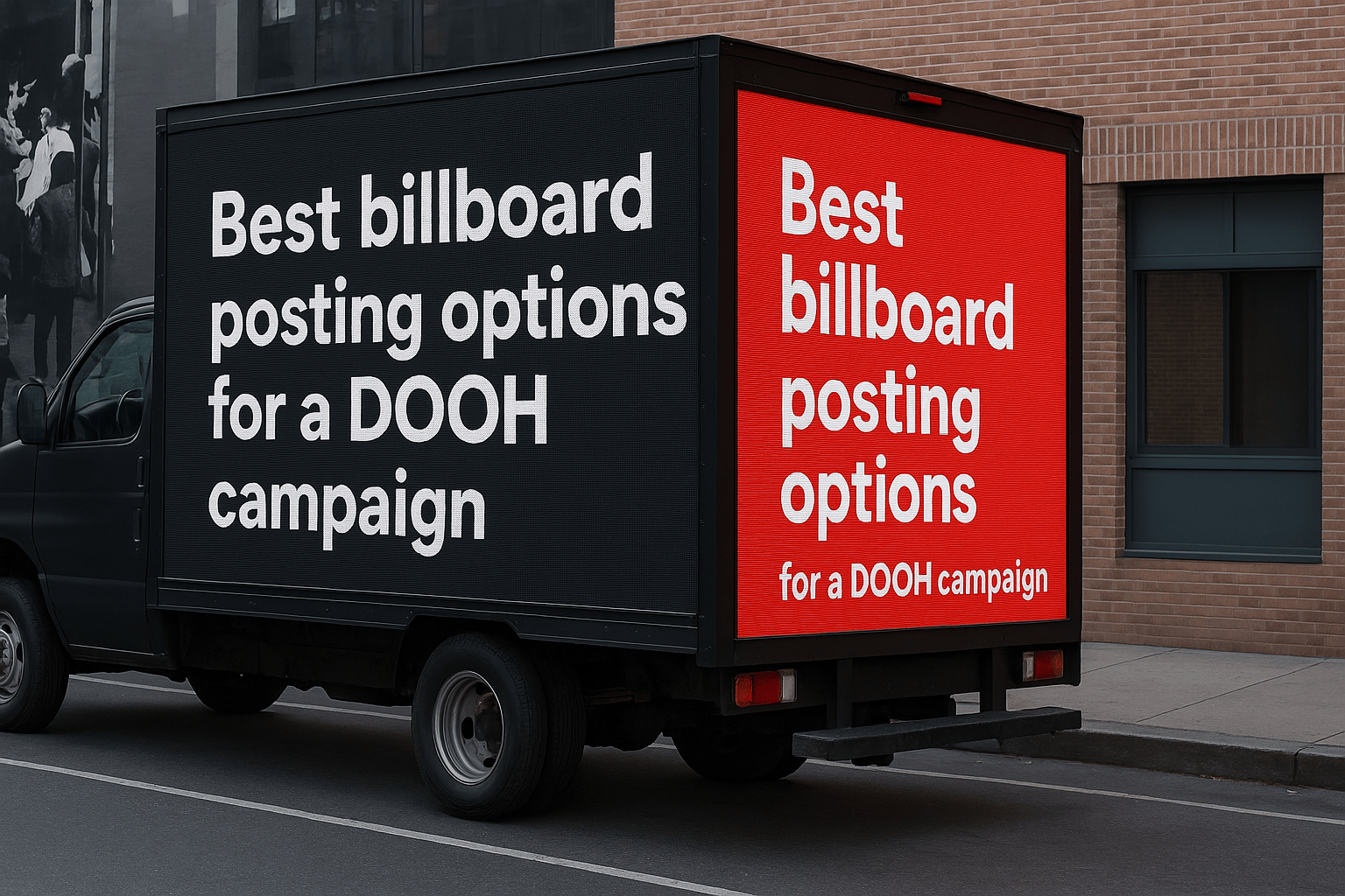 Comparison of different billboard posting options used in outdoor advertising campaigns