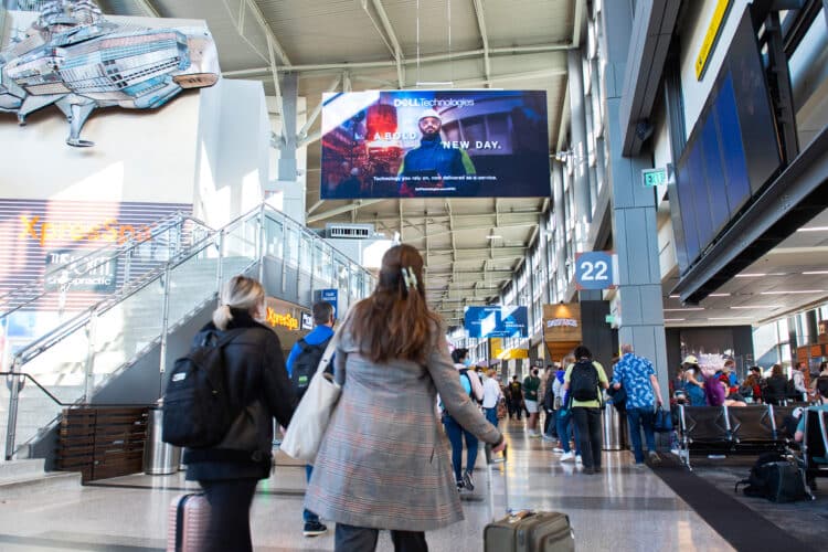 Austin, Austin airport advertising, real DOOH inventory bookable by the hour on Blindspot