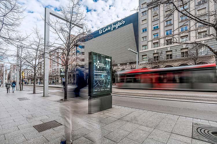Barcelona, Street furniture, mupi, real DOOH inventory bookable by the hour on Blindspot