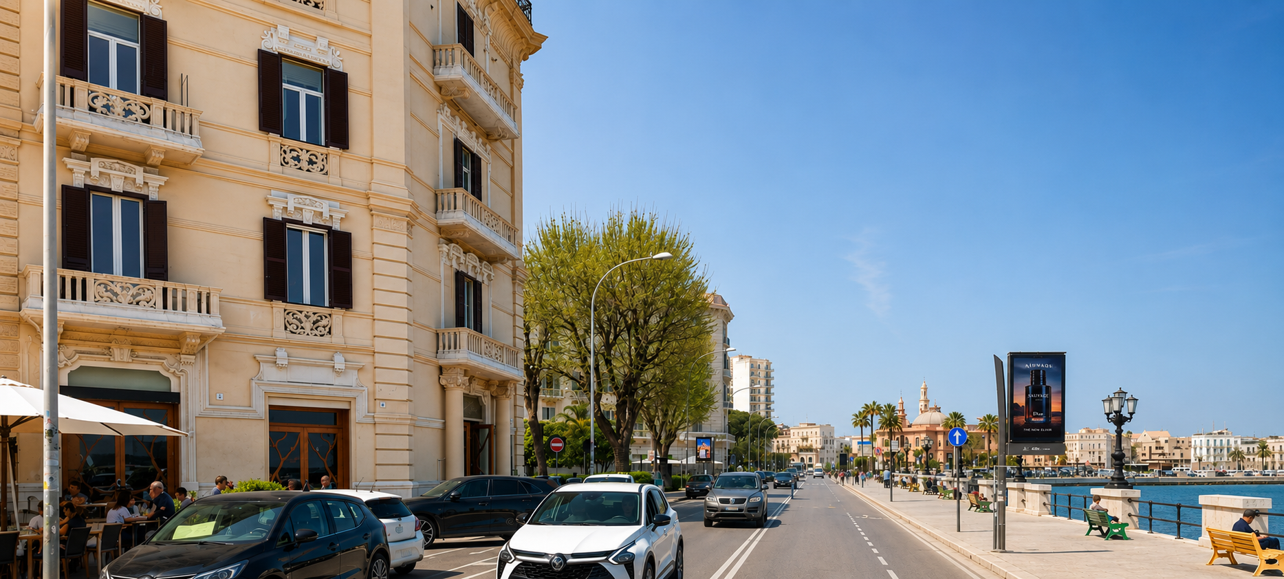 Bari, Bari urban digital billboard - digital out-of-home screen, real DOOH inventory bookable by the hour on Blindspot