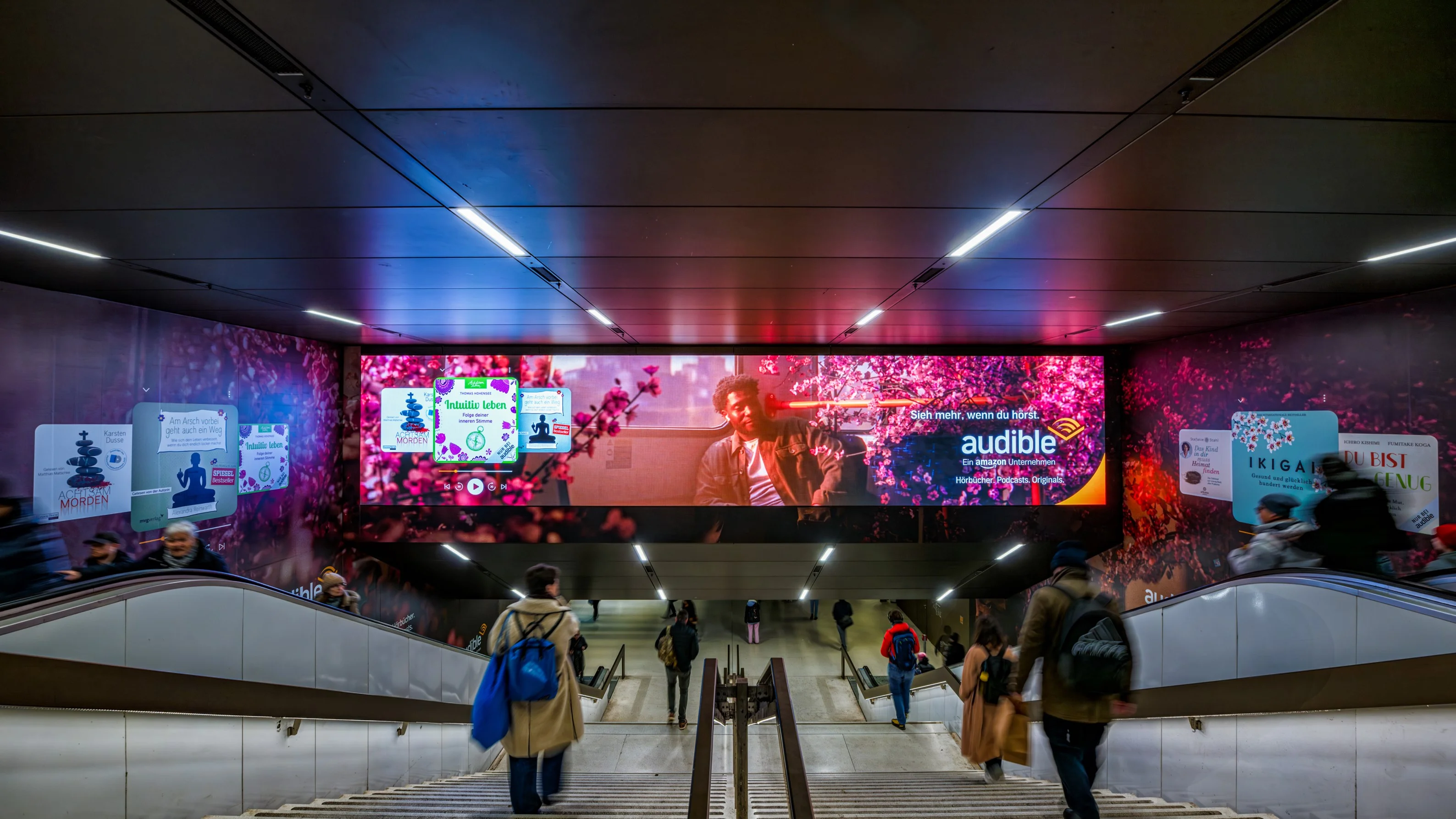 Berlin, U-Bahn station screens, real DOOH inventory bookable by the hour on Blindspot
