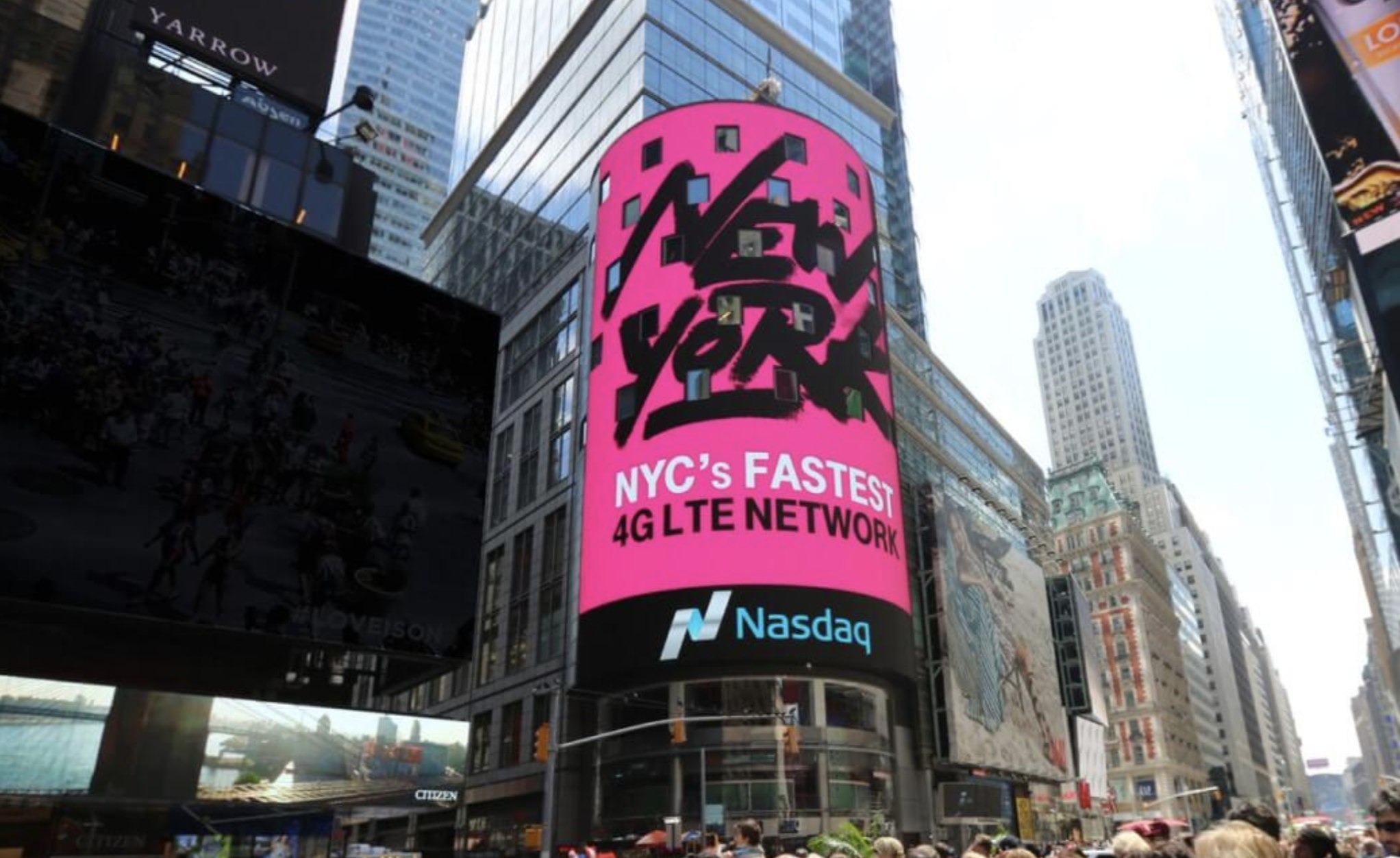 New York billboard at NY-104 Service Rd, bookable by the hour on Blindspot