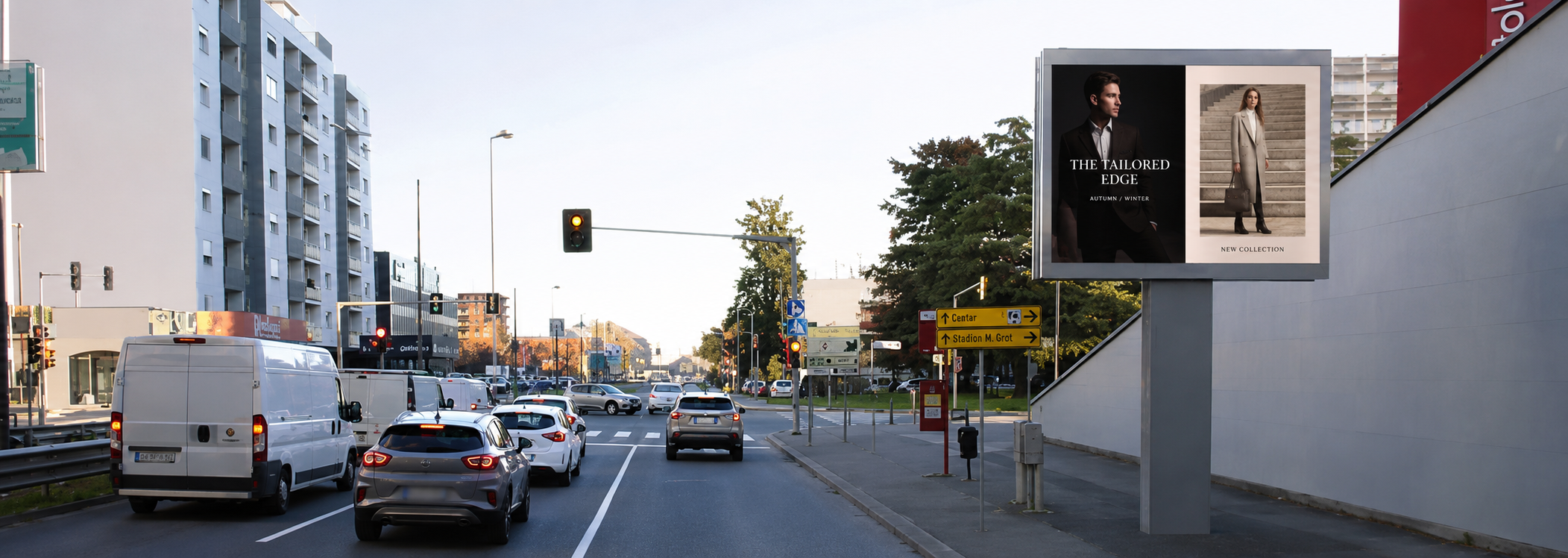 Bologna, Bologna urban digital billboard - digital out-of-home screen, real DOOH inventory bookable by the hour on Blindspot