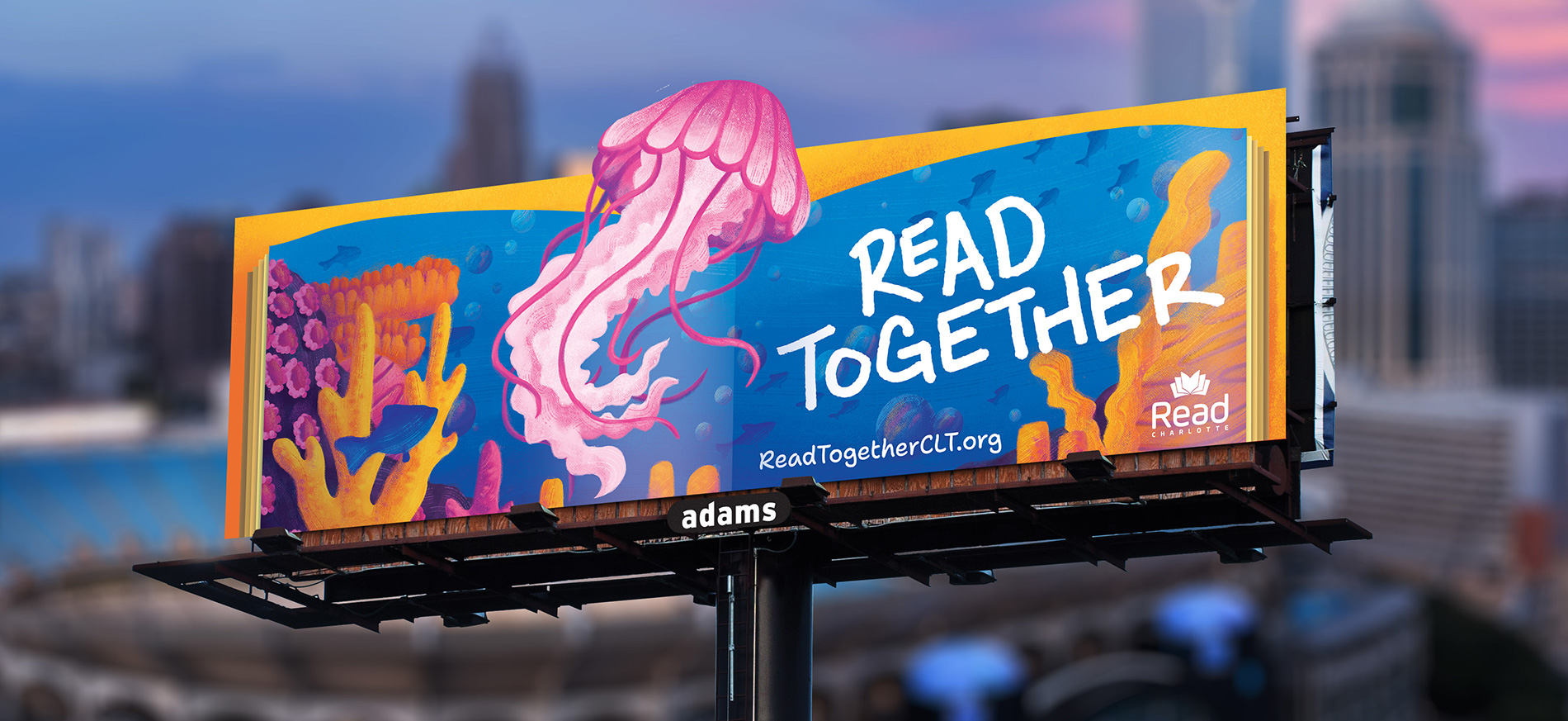 Charlotte, Charlotte market digital, Adams Outdoor, real DOOH inventory bookable by the hour on Blindspot