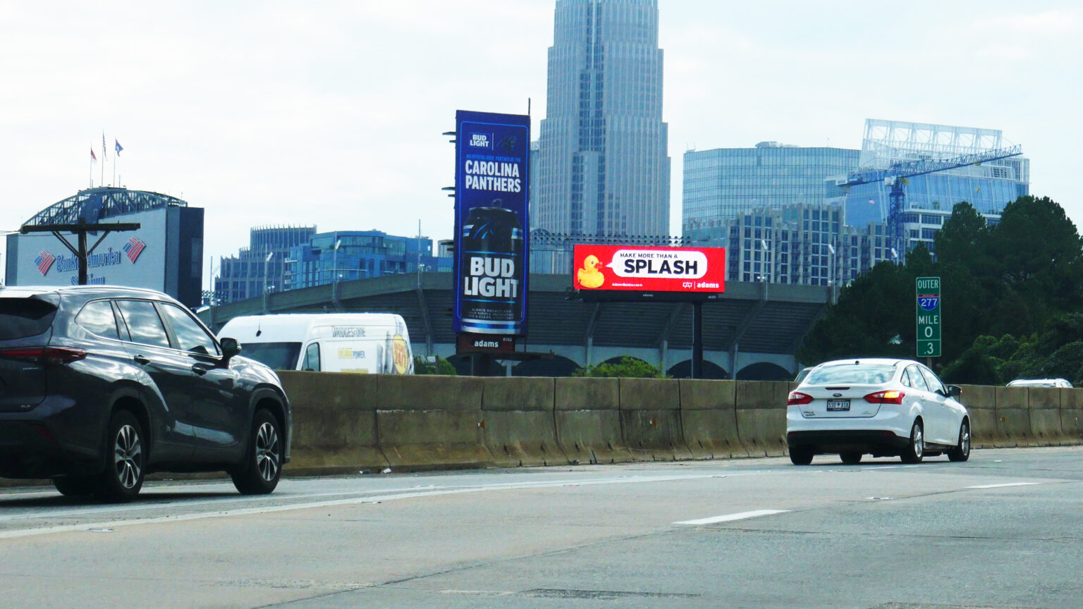 Charlotte, Charlotte digital billboard, real DOOH inventory bookable by the hour on Blindspot