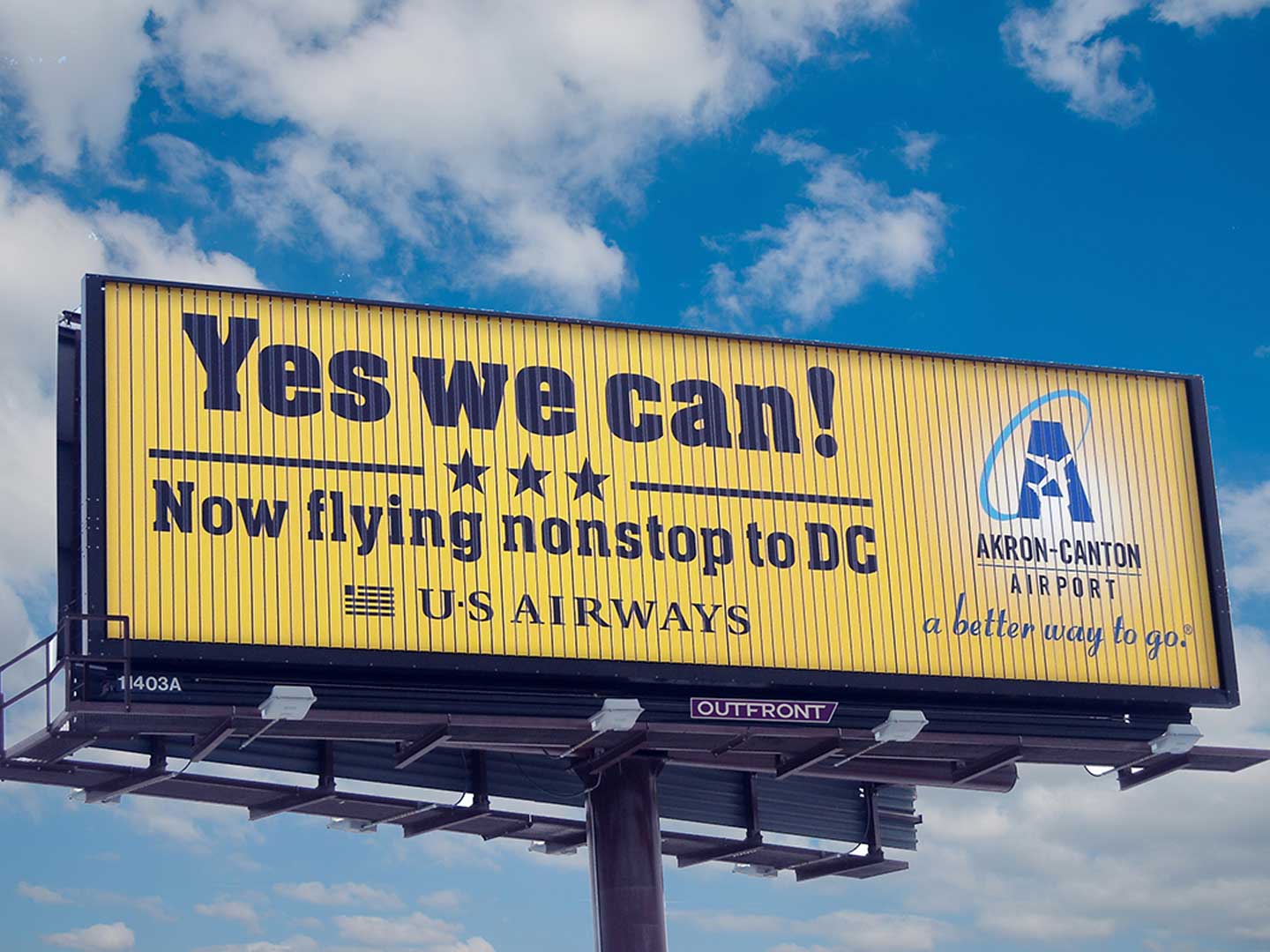 Cleveland, Airways creative, Cleveland, real DOOH inventory bookable by the hour on Blindspot