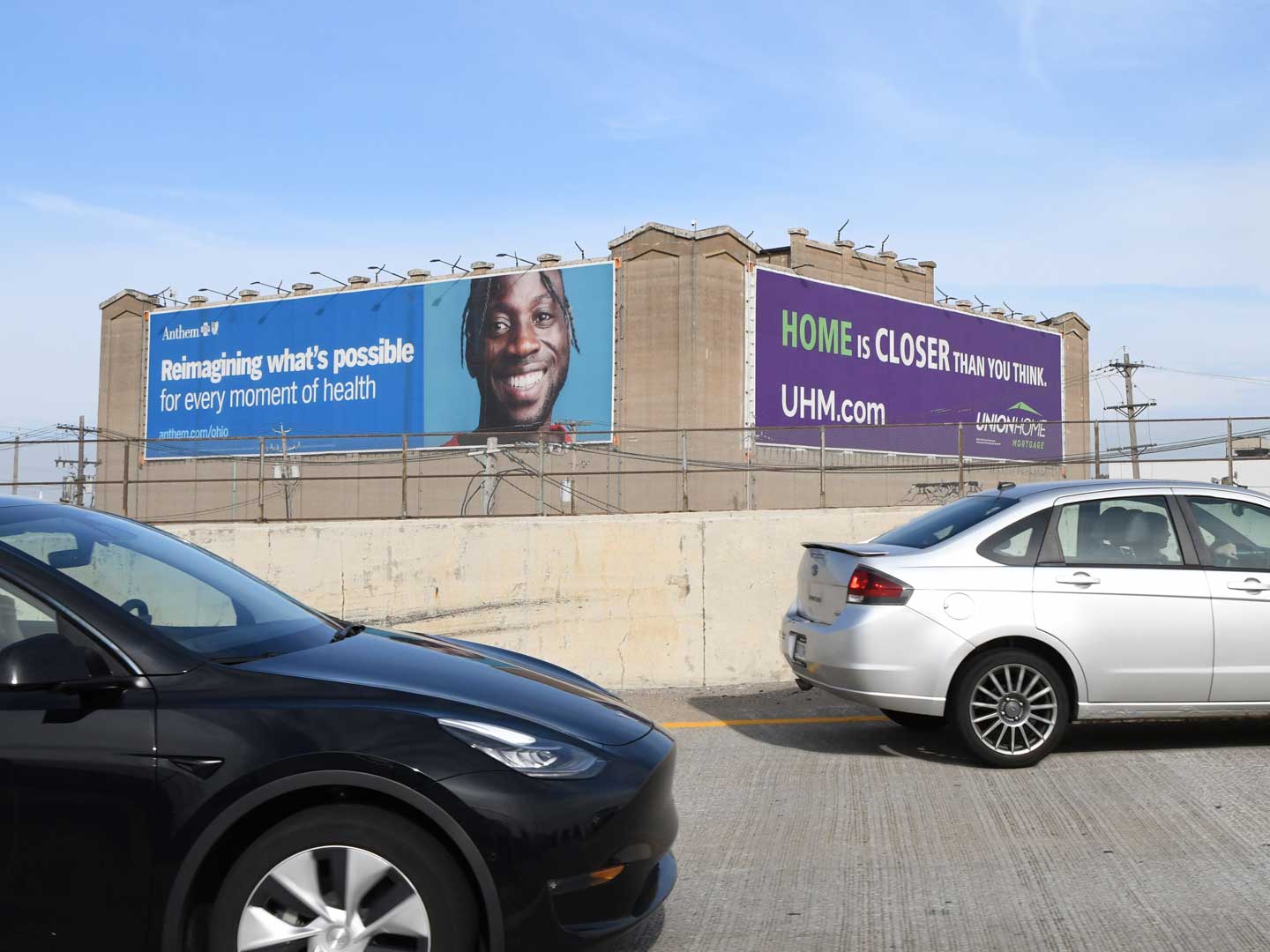 Cleveland, Anthem creative, Cleveland, real DOOH inventory bookable by the hour on Blindspot