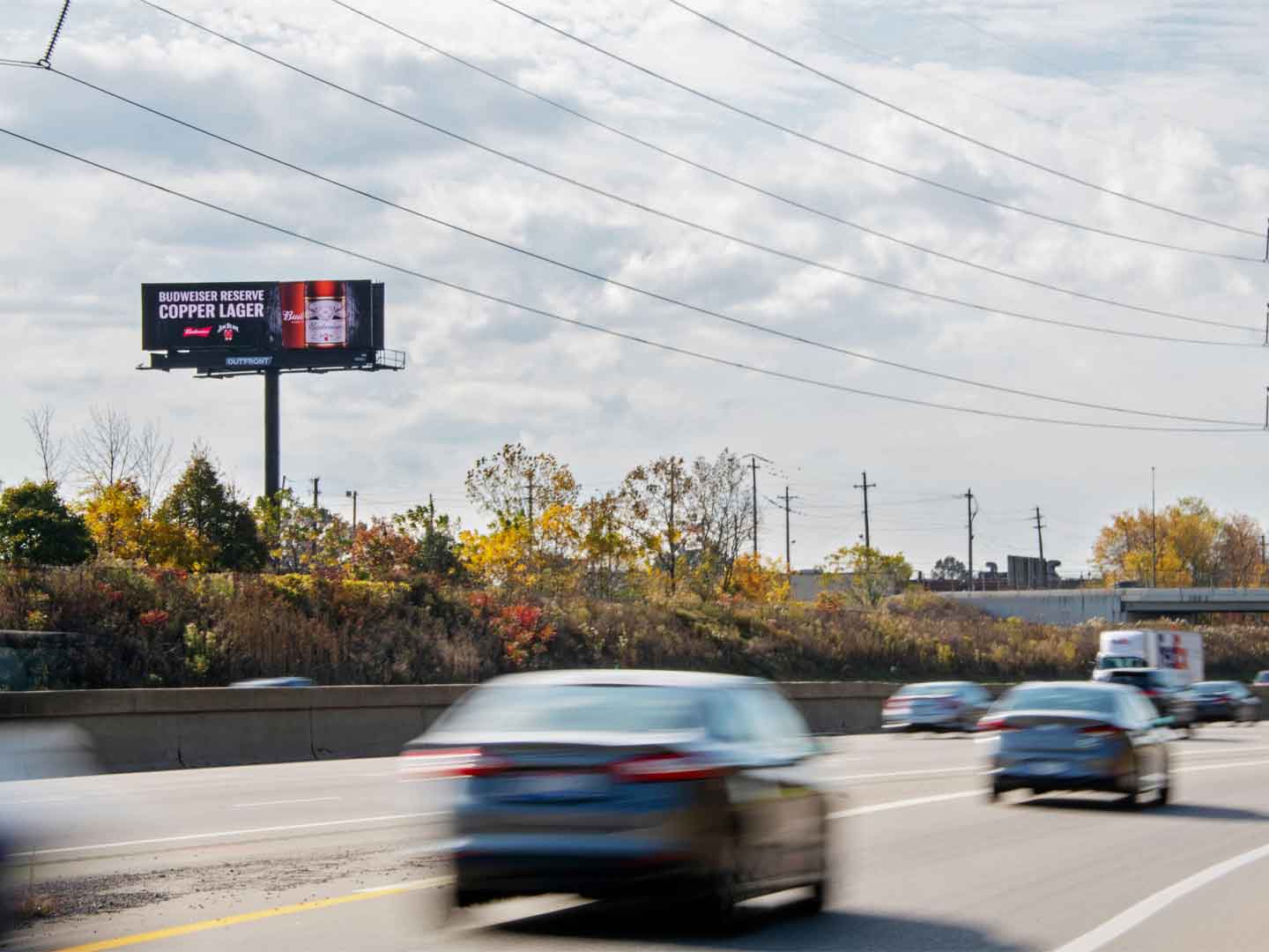 Cleveland, Budweiser billboard, Cleveland, real DOOH inventory bookable by the hour on Blindspot