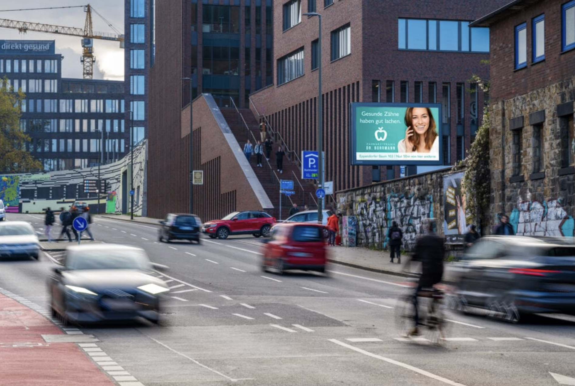Dortmund, Dortmund street-level digital panel - digital out-of-home screen, real DOOH inventory bookable by the hour on Blindspot