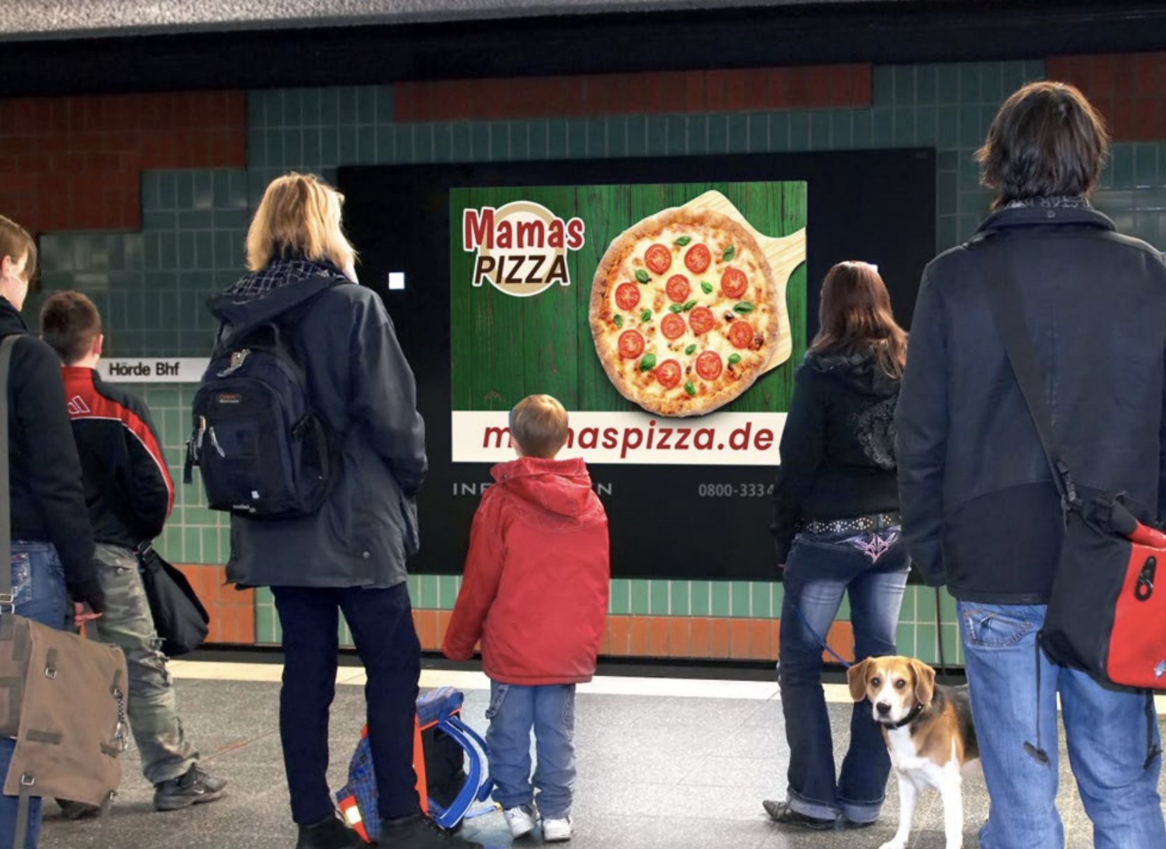 Dortmund, Dortmund shopping district display - digital out-of-home screen, real DOOH inventory bookable by the hour on Blindspot