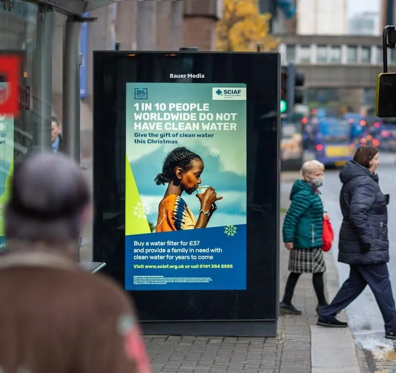 Edinburgh, Digital screen campaign, Scotland, real DOOH inventory bookable by the hour on Blindspot