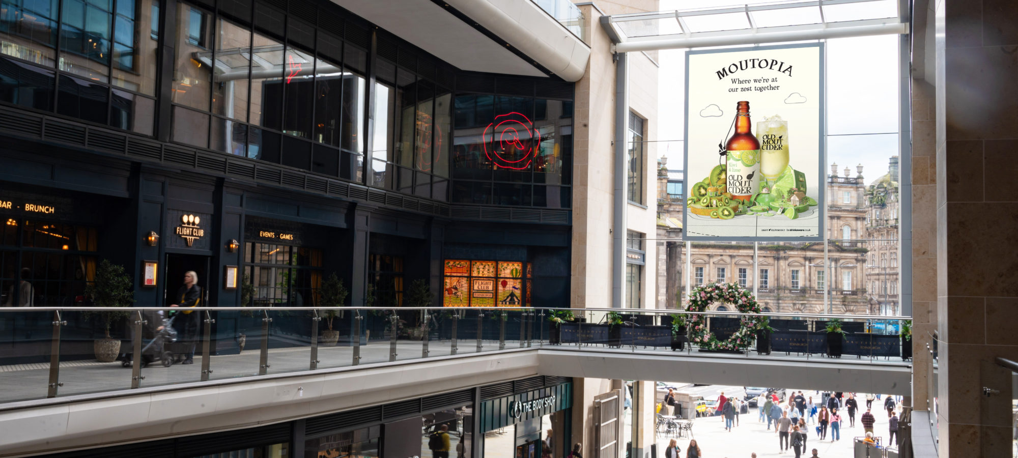Edinburgh, large-format DOOH inventory bookable by the hour on Blindspot