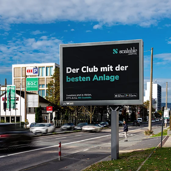 Frankfurt, City Light Board network, real DOOH inventory bookable by the hour on Blindspot