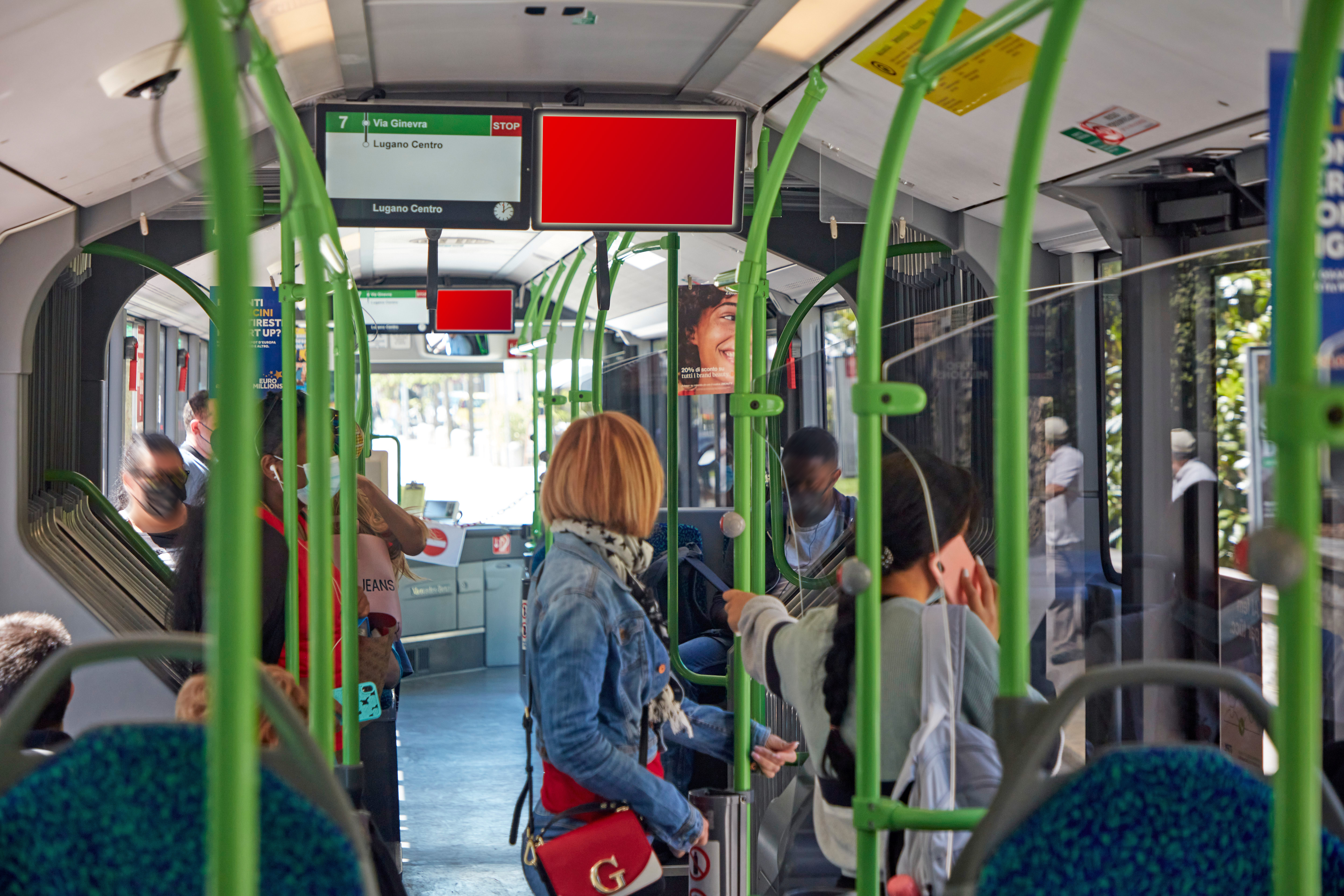 Geneva, TrafficMediaScreen, tram, real DOOH inventory bookable by the hour on Blindspot