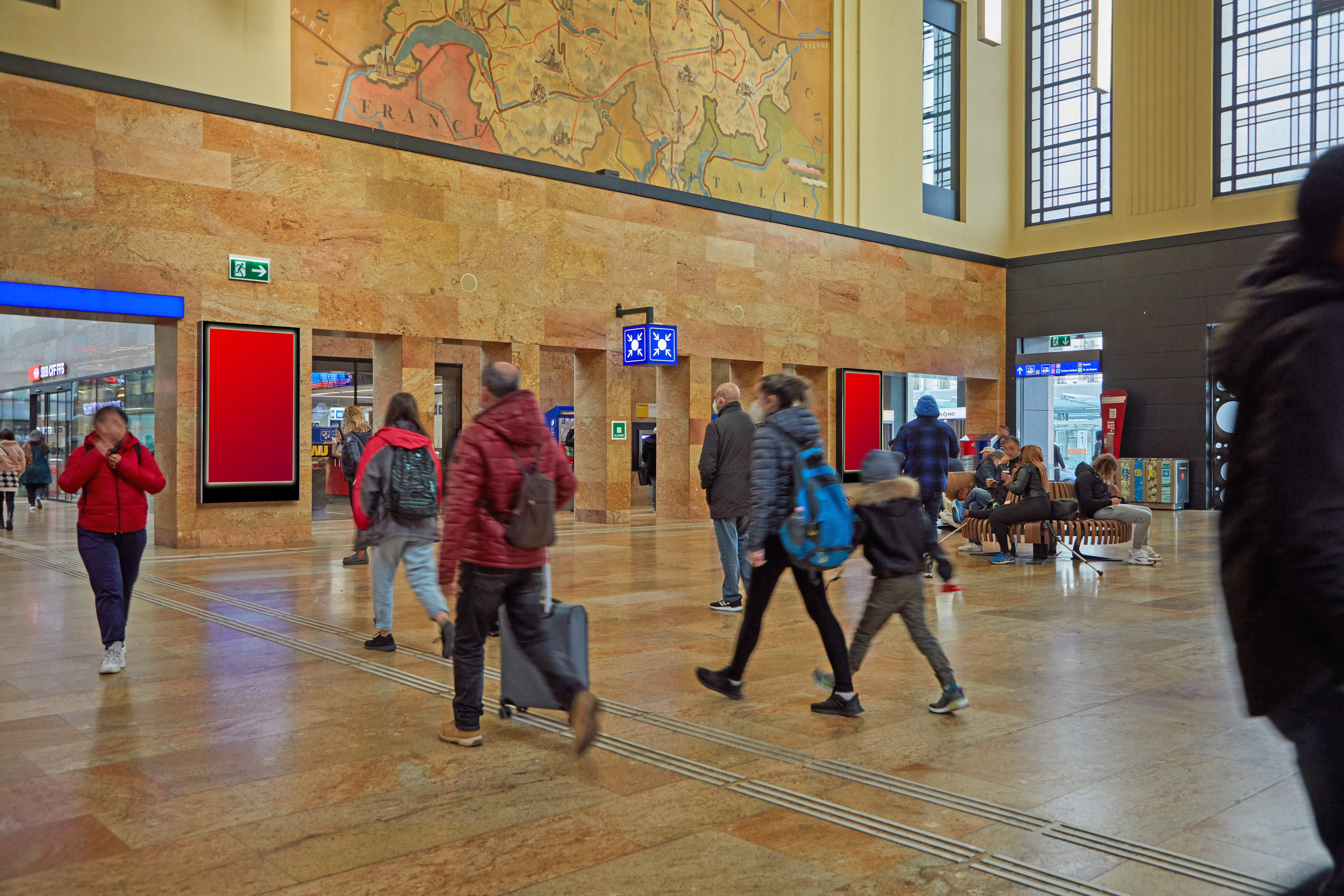 Geneva, large-format DOOH inventory bookable by the hour on Blindspot