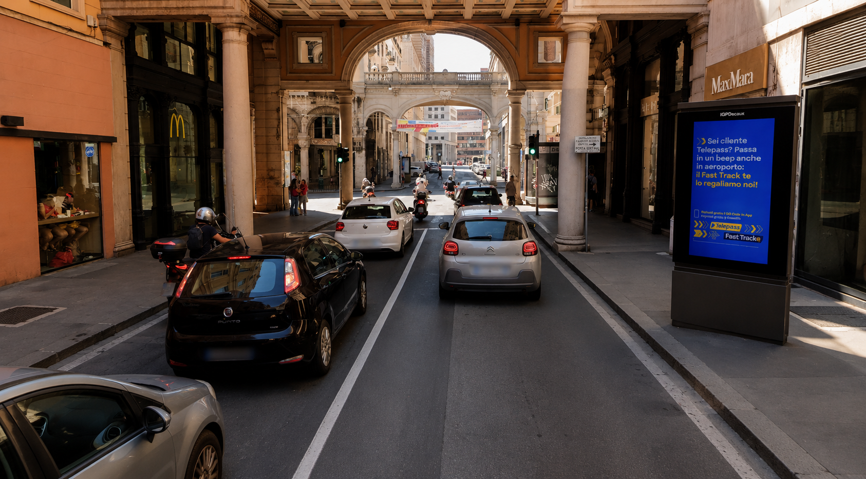 Genoa, Genoa large-format billboard - digital out-of-home screen, real DOOH inventory bookable by the hour on Blindspot