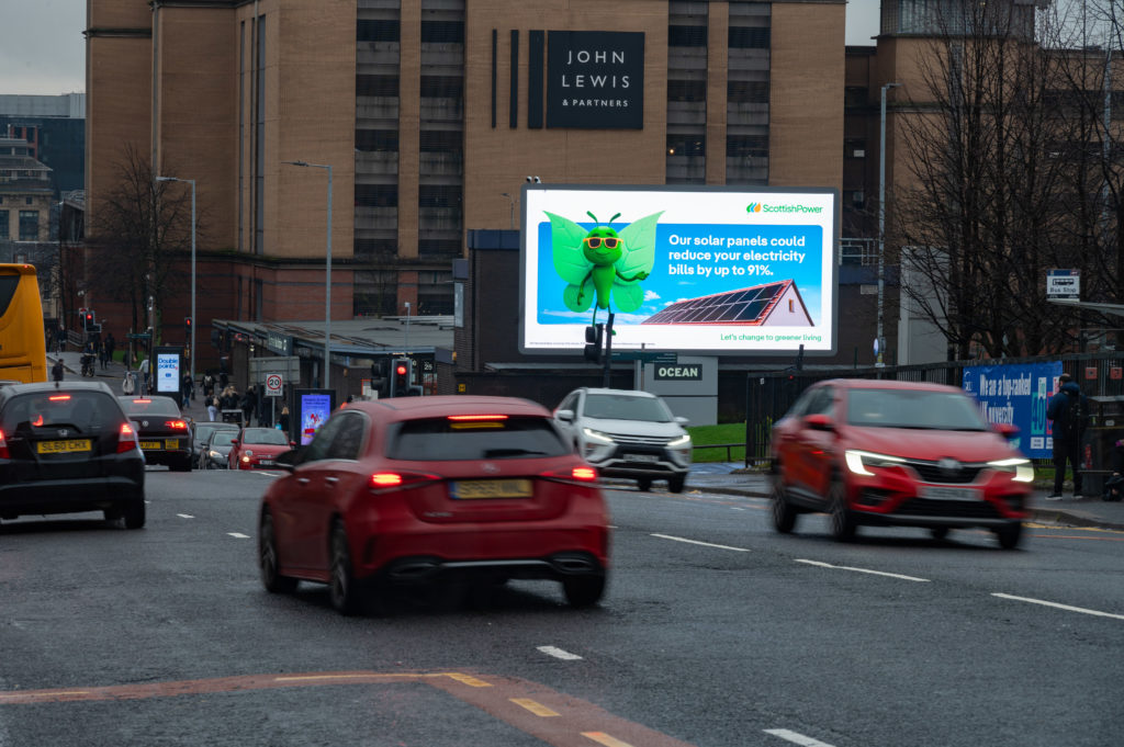 Glasgow, The Screen @ North Hanover Street, Glasgow, real DOOH inventory bookable by the hour on Blindspot