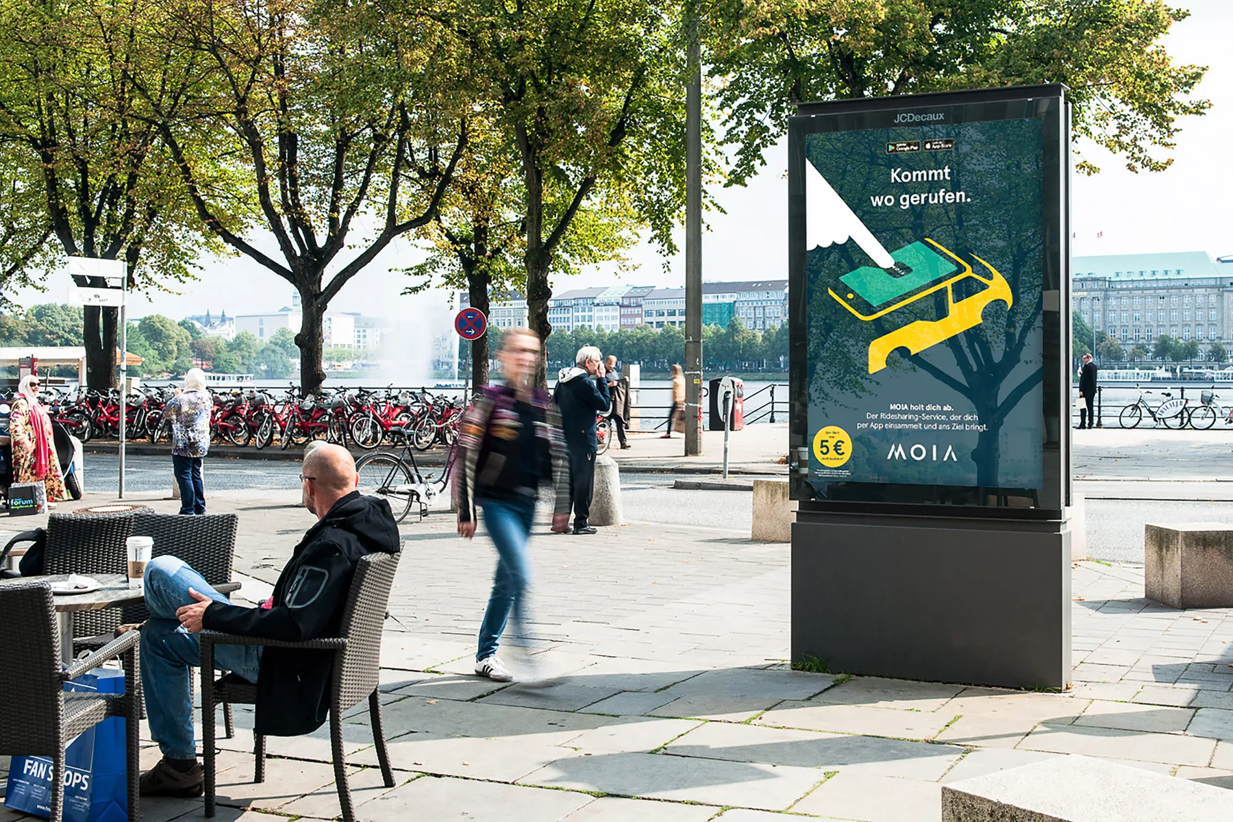 Hamburg, City Light Poster, Alster, real DOOH inventory bookable by the hour on Blindspot