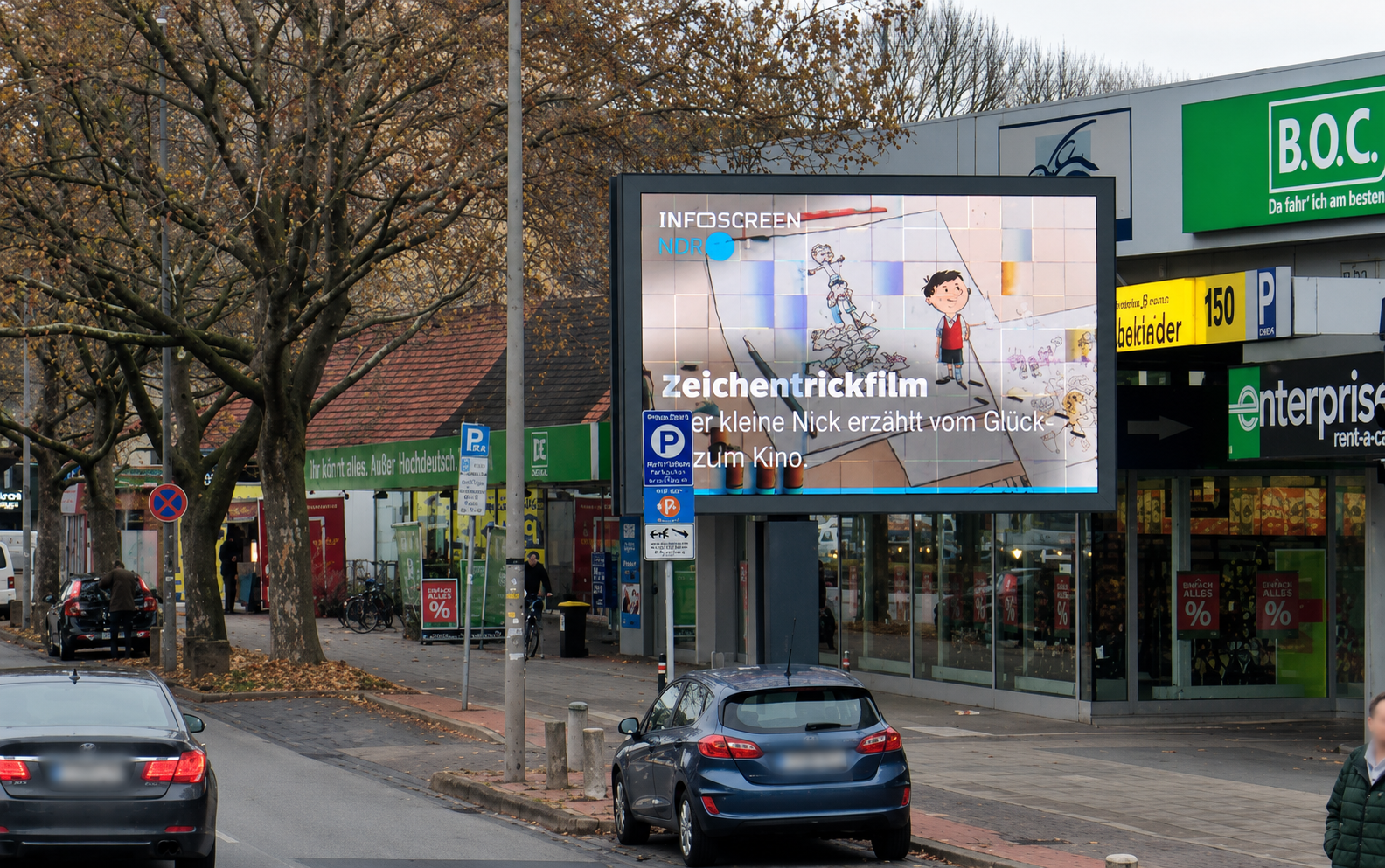Hannover, Niedersachsenring - digital out-of-home screen, real DOOH inventory bookable by the hour on Blindspot
