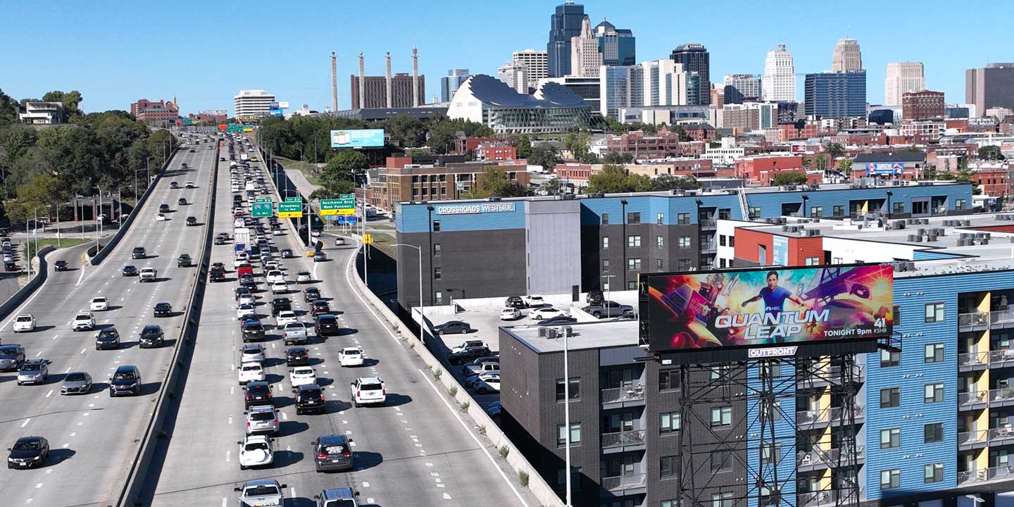 Kansas City, Kansas City OOH market hero, real DOOH inventory bookable by the hour on Blindspot
