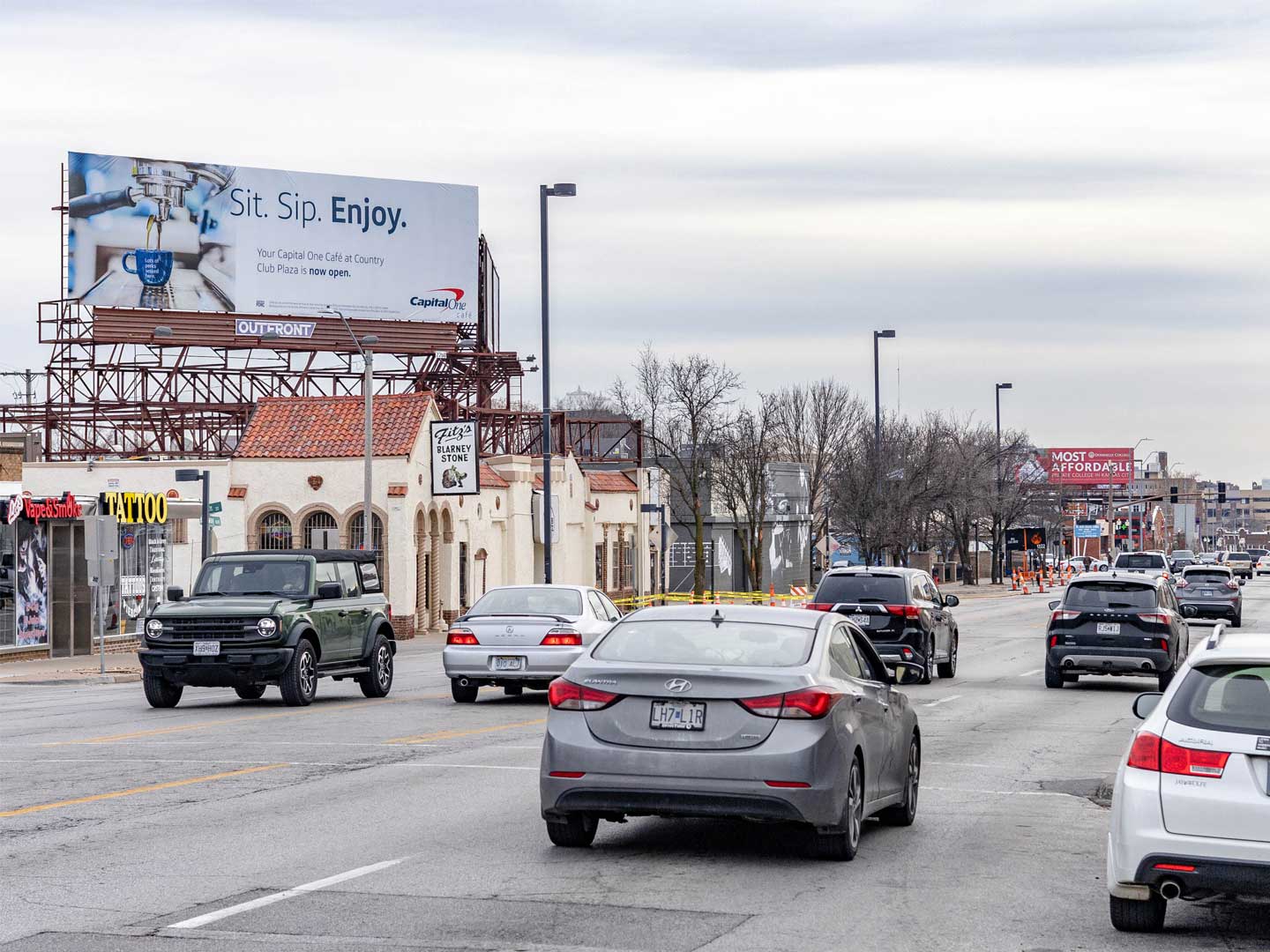 Kansas City, Kansas City Capital One billboard creative, real DOOH inventory bookable by the hour on Blindspot