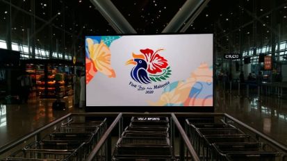 Kuala Lumpur Airport, KLIA Satellite digital impact network, real DOOH inventory bookable by the hour on Blindspot