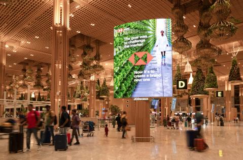 London Heathrow, Digital LED network, real DOOH inventory bookable by the hour on Blindspot