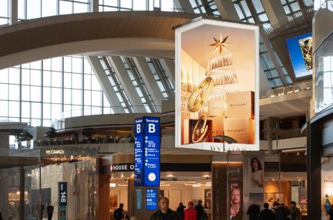 Los Angeles Airport, large-format DOOH inventory bookable by the hour on Blindspot