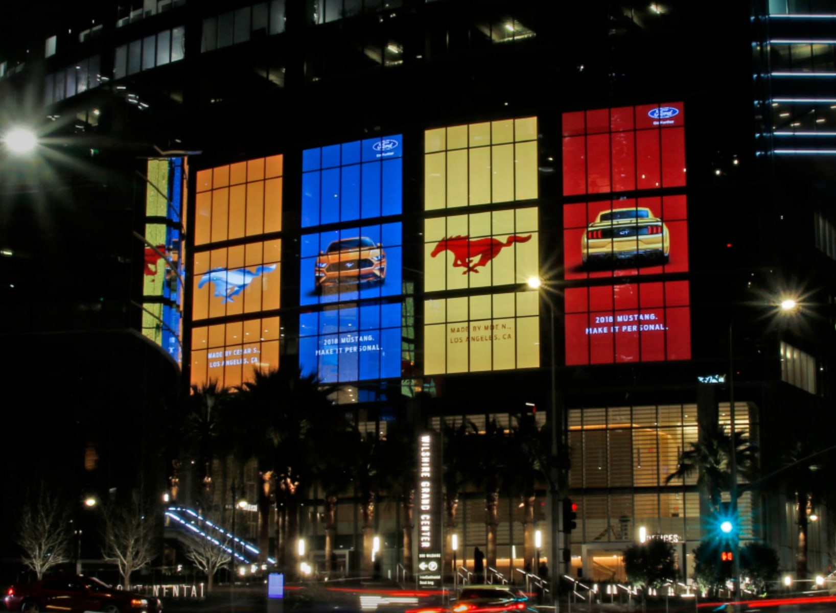 Los Angeles billboard at Figueroa W/L N/O Seventh - WILSHIRE GRAND%, bookable by the hour on Blindspot