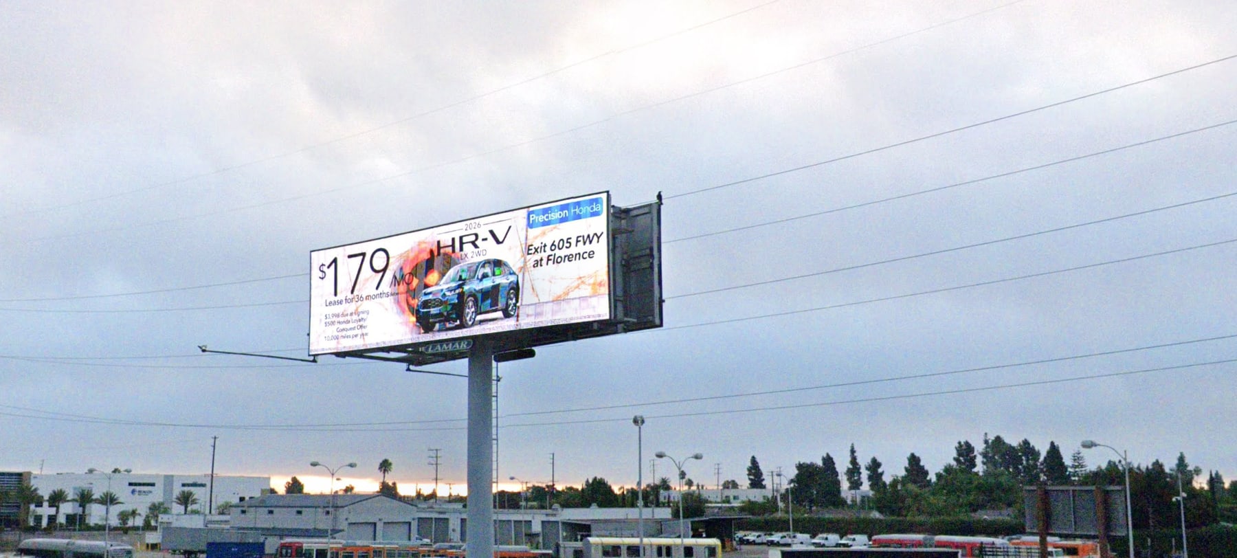 Los Angeles billboard at I-5, bookable by the hour on Blindspot