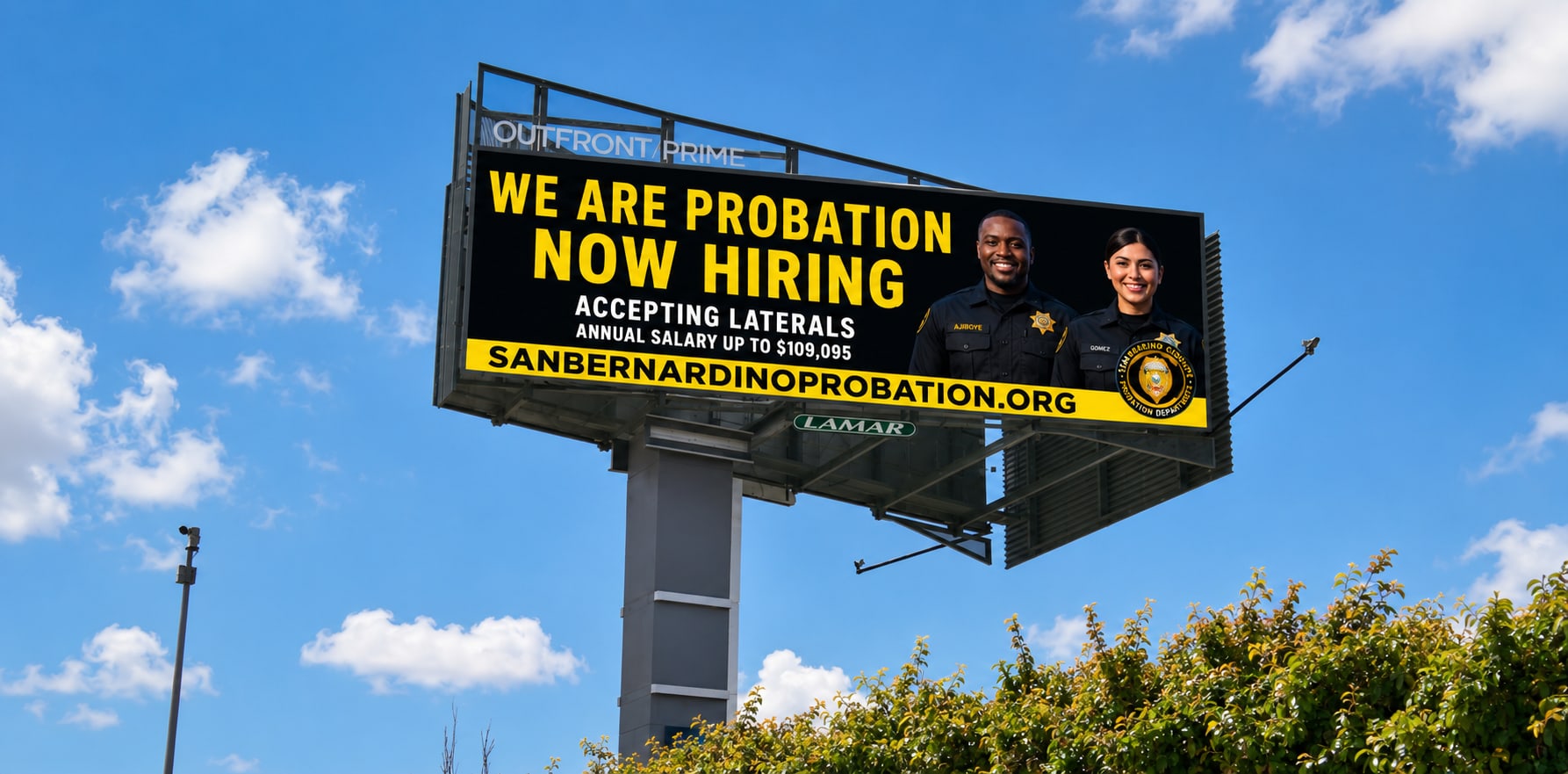 Los Angeles billboard at San Bernardino Fwy, bookable by the hour on Blindspot