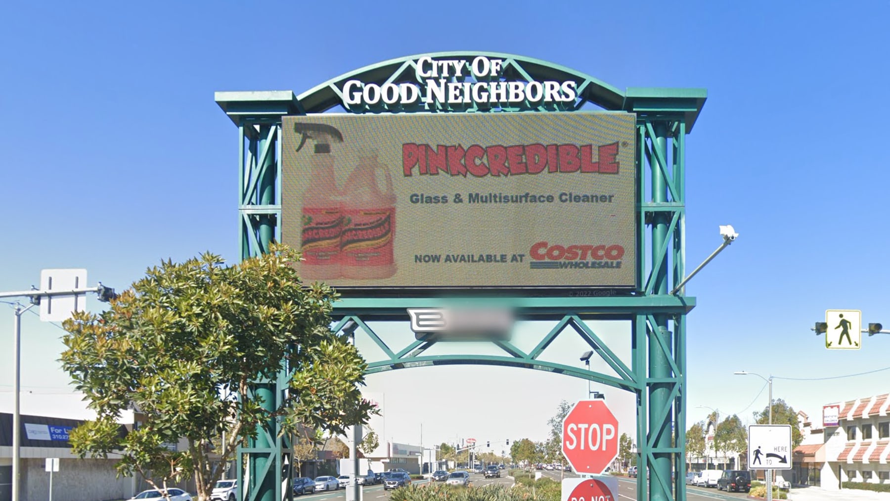 Los Angeles billboard at 13300 Hawthorne Blvd, bookable by the hour on Blindspot
