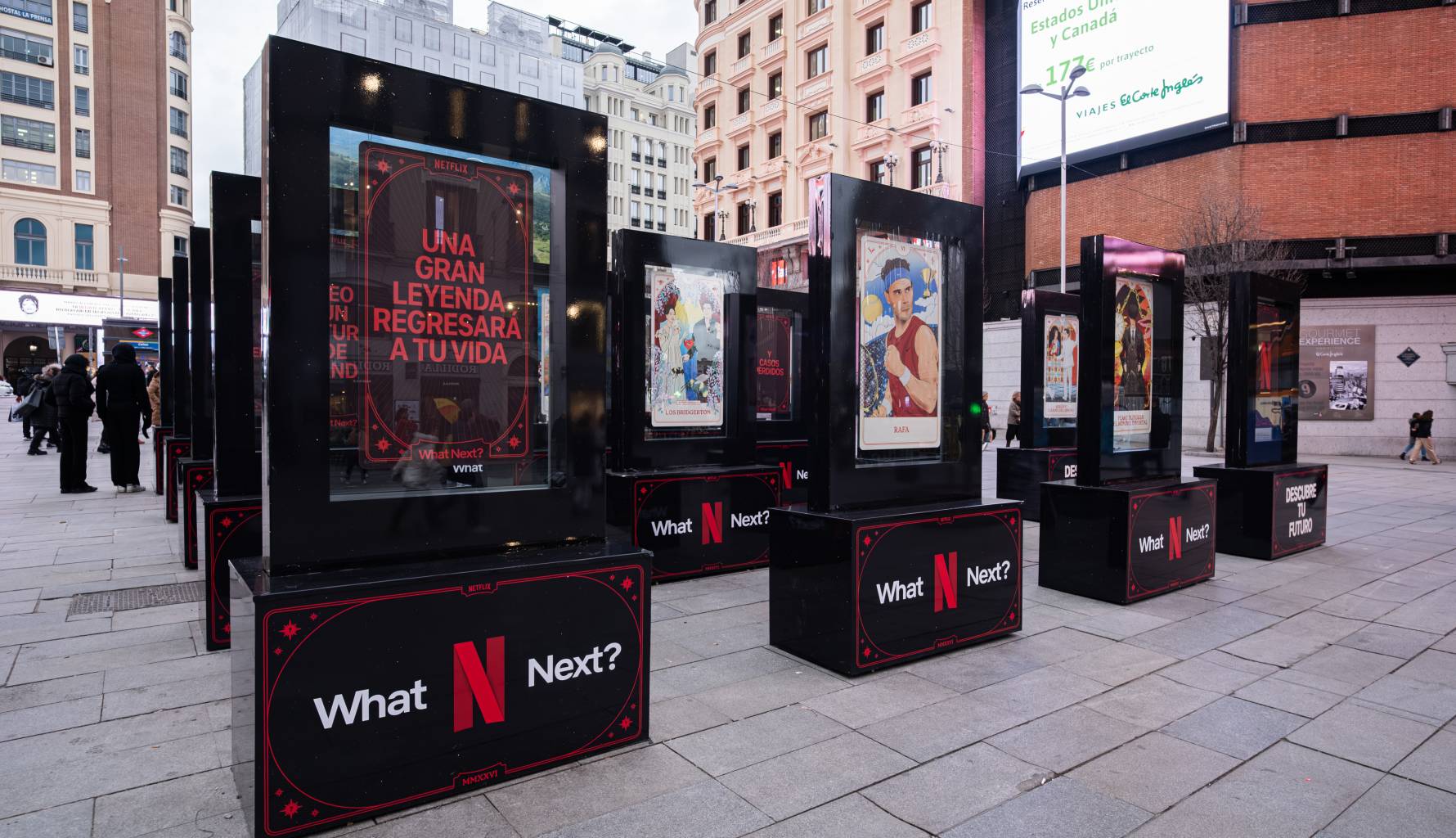 Madrid, Gran Vía · digital, real DOOH inventory bookable by the hour on Blindspot
