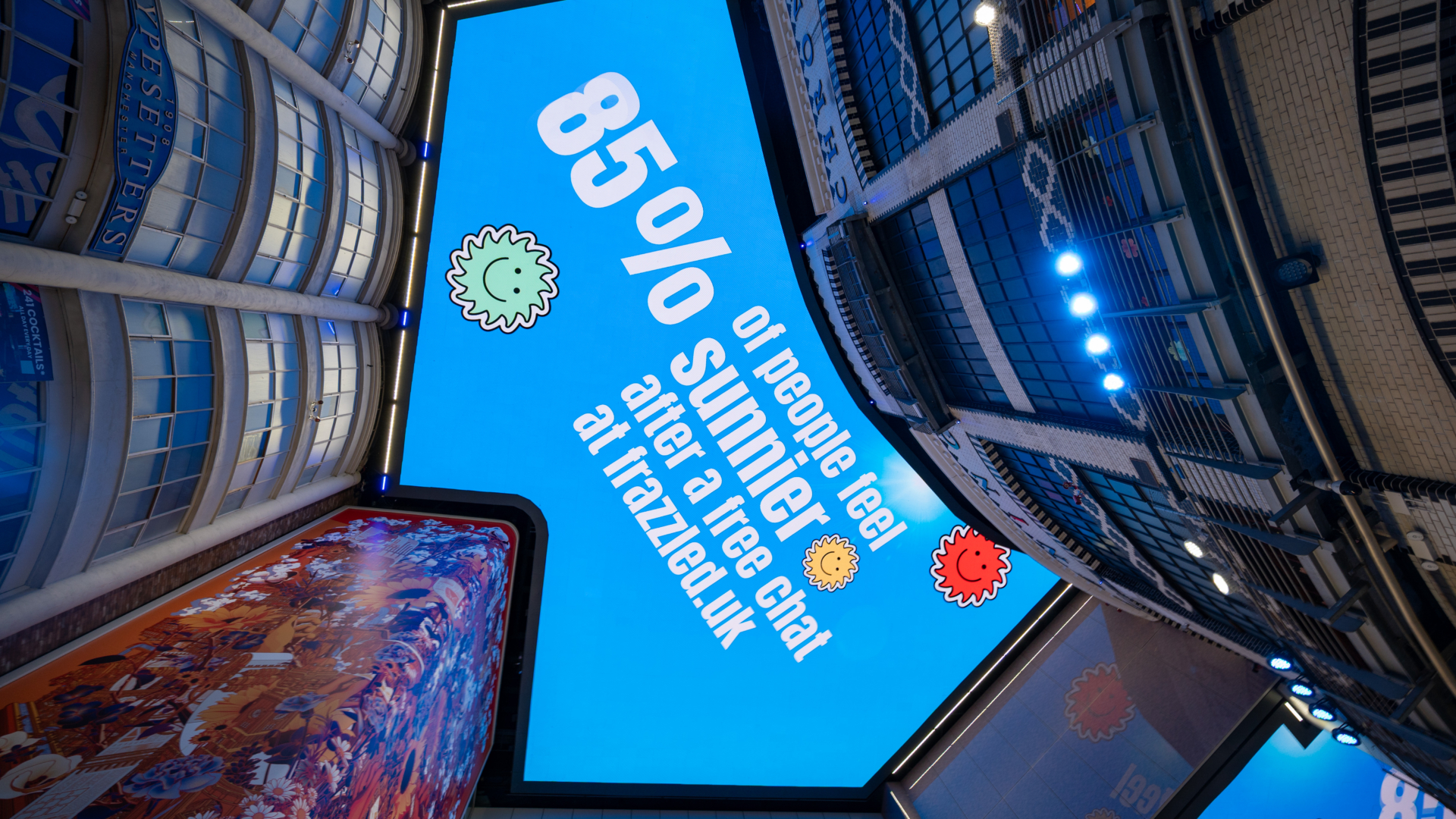 Manchester, Printworks Skylights, Manchester, real DOOH inventory bookable by the hour on Blindspot