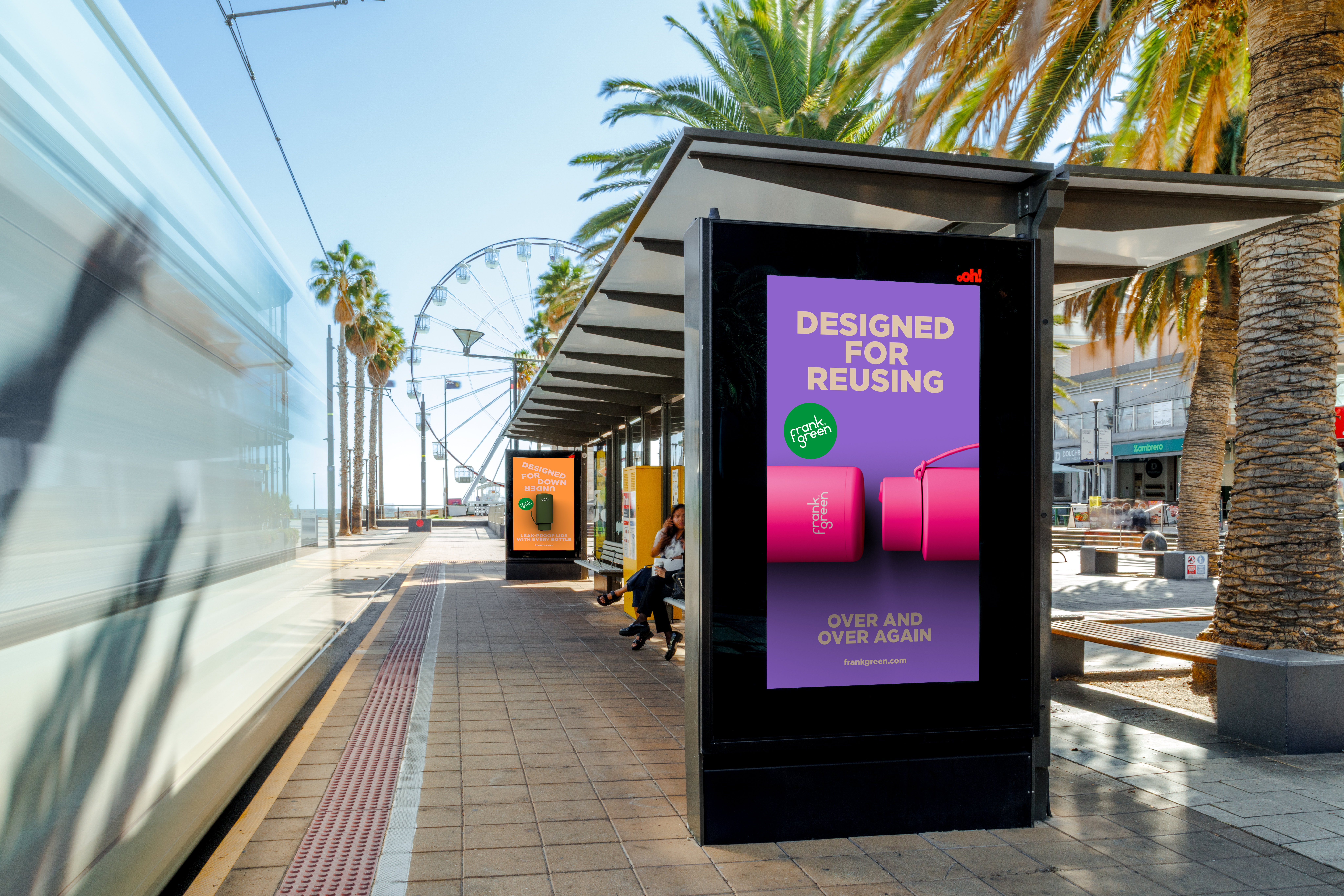 Melbourne, Street furniture (network), real DOOH inventory bookable by the hour on Blindspot