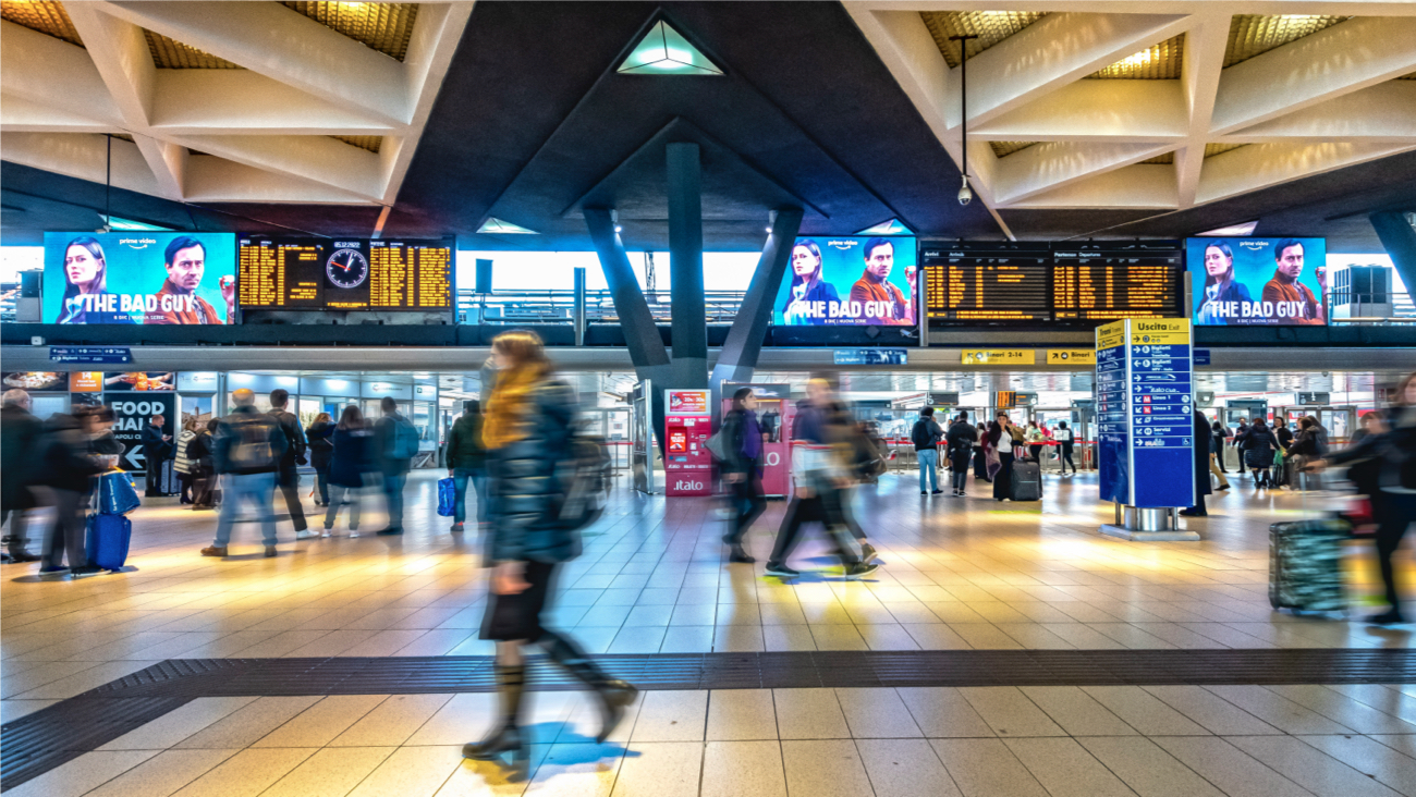 Milan, Station Maxi LED, real DOOH inventory bookable by the hour on Blindspot