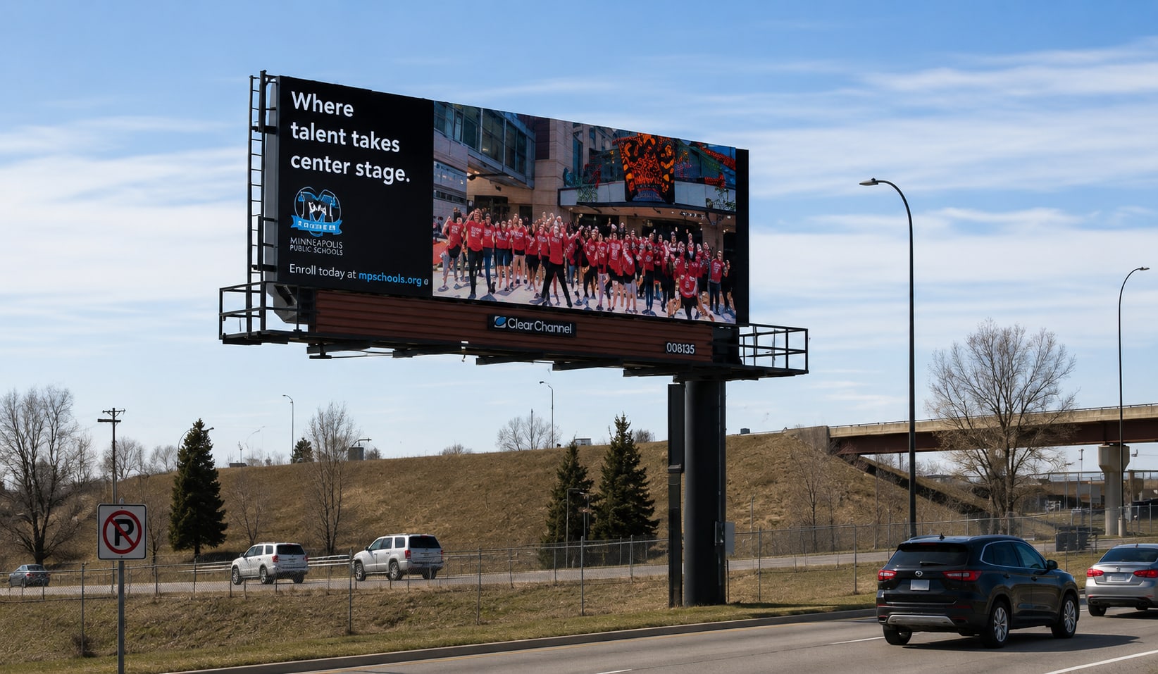 Minneapolis billboard at 1399 N 3rd St, bookable by the hour on Blindspot