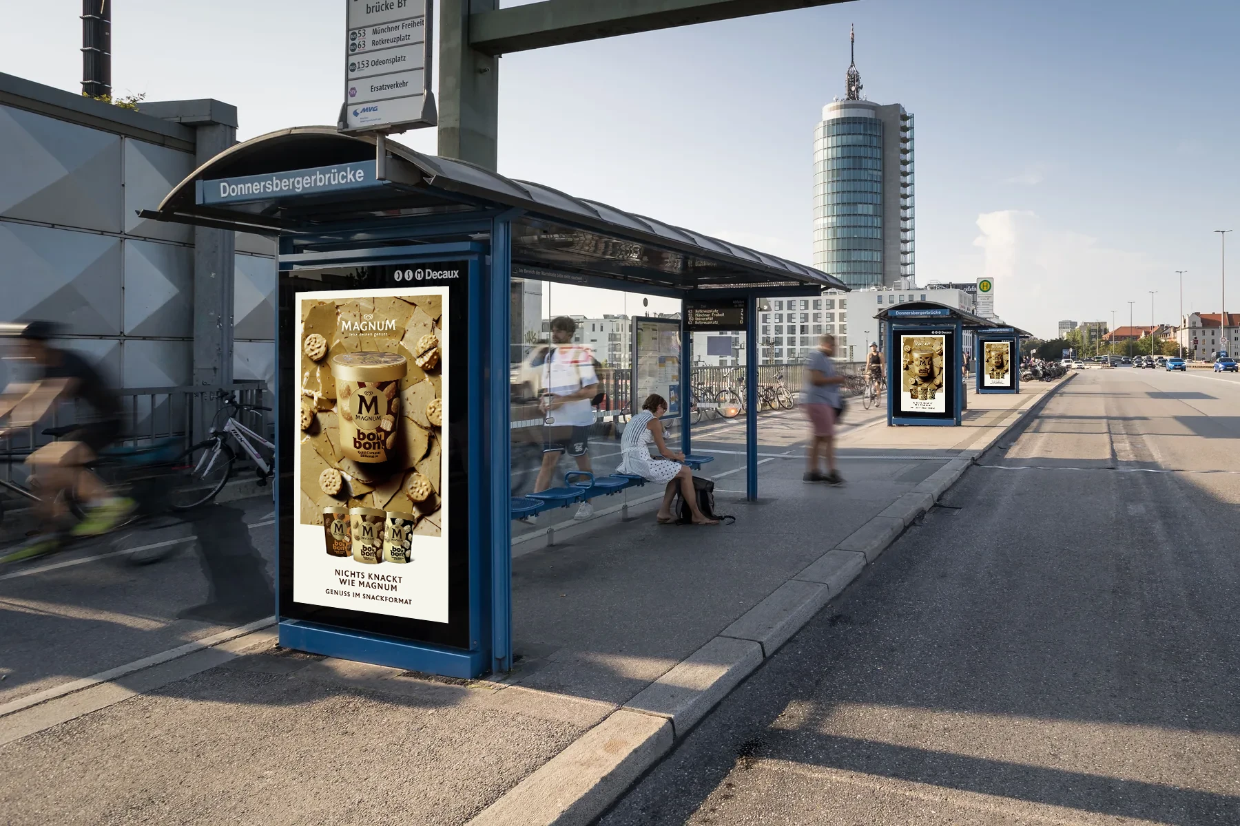 Munich, Digital City Light Poster, Munich, real DOOH inventory bookable by the hour on Blindspot