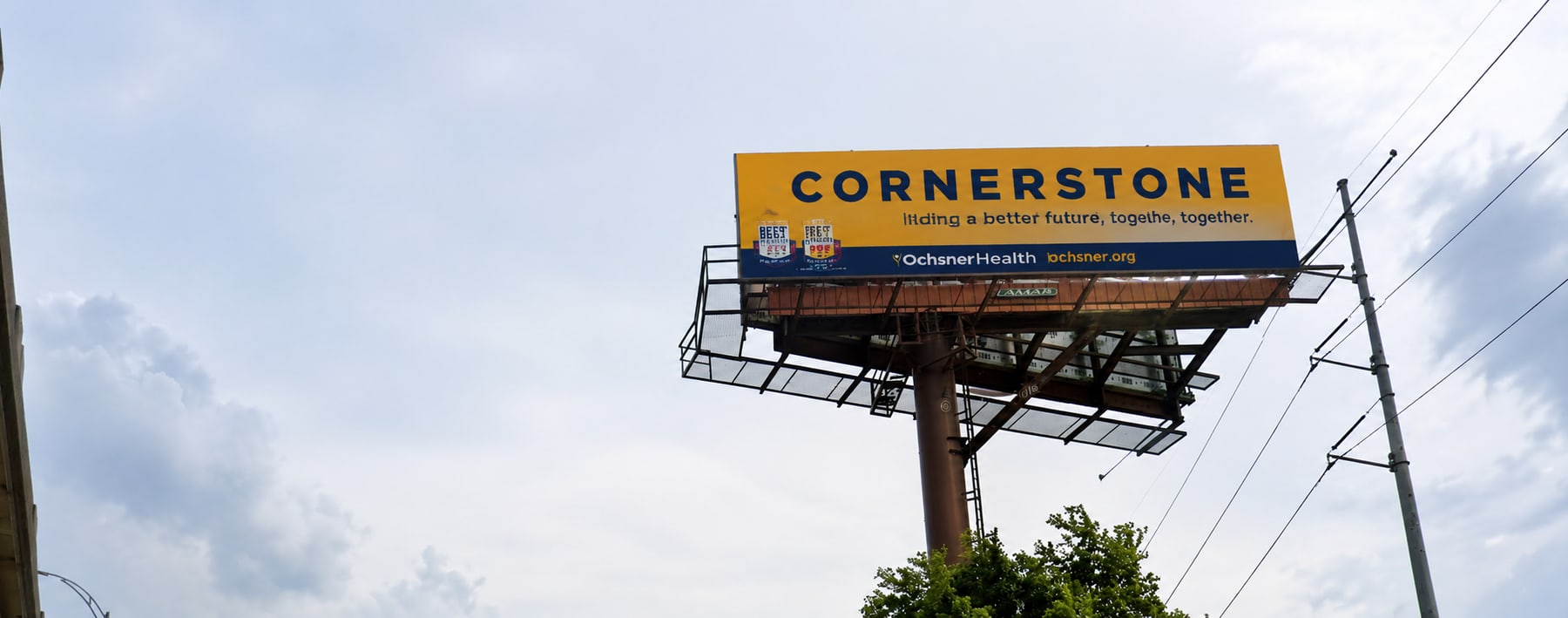 New Orleans billboard at 734 S Prieur St, bookable by the hour on Blindspot