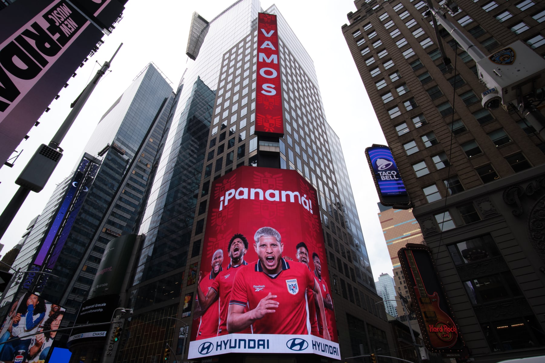 MiFi Times Square spectacular, real DOOH screens from operator partner Branded Cities, bookable by the hour on Blindspot