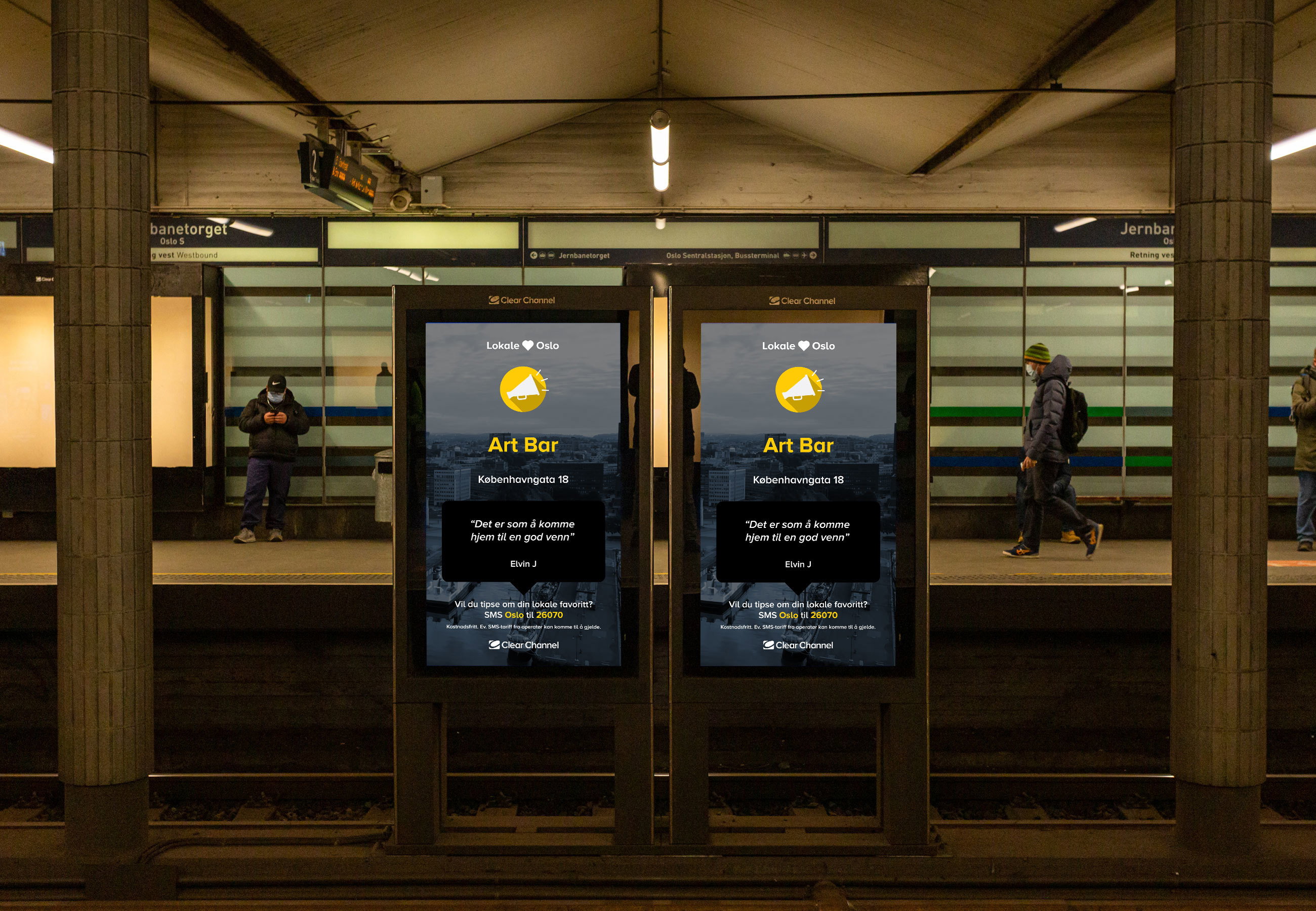 Oslo, Digital outdoor screen, Oslo, real DOOH inventory bookable by the hour on Blindspot
