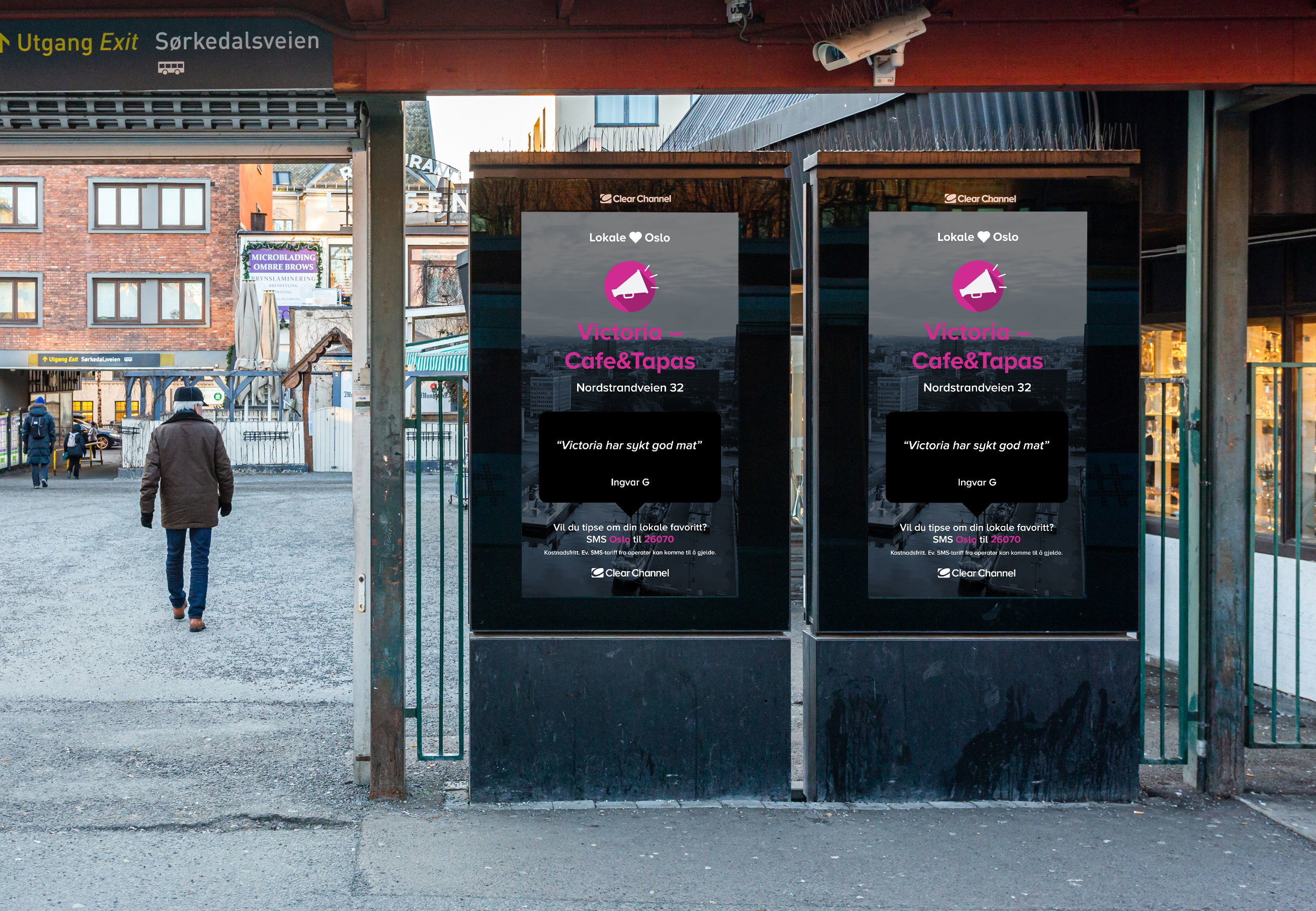 Oslo, Digital outdoor screen, Oslo, real DOOH inventory bookable by the hour on Blindspot