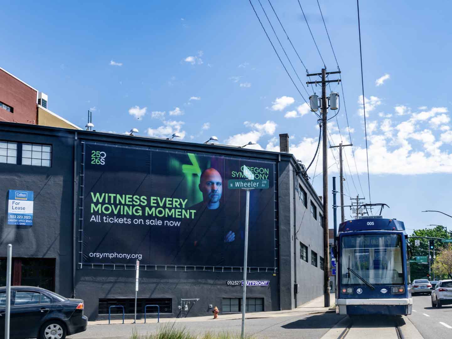 Portland, Portland Symphony Orchestra billboard, real DOOH inventory bookable by the hour on Blindspot