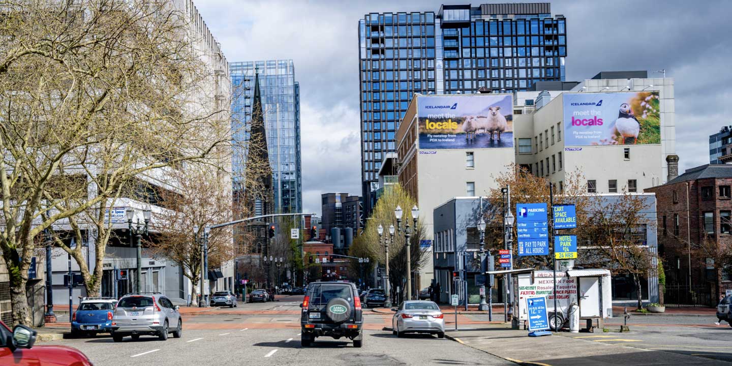 Portland, large-format DOOH inventory bookable by the hour on Blindspot