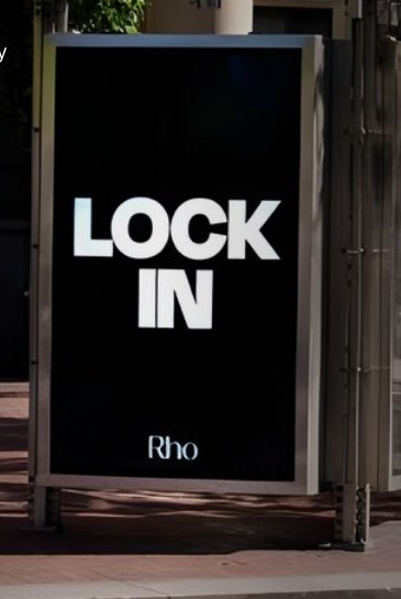 Rho DOOH campaign on a street kiosk