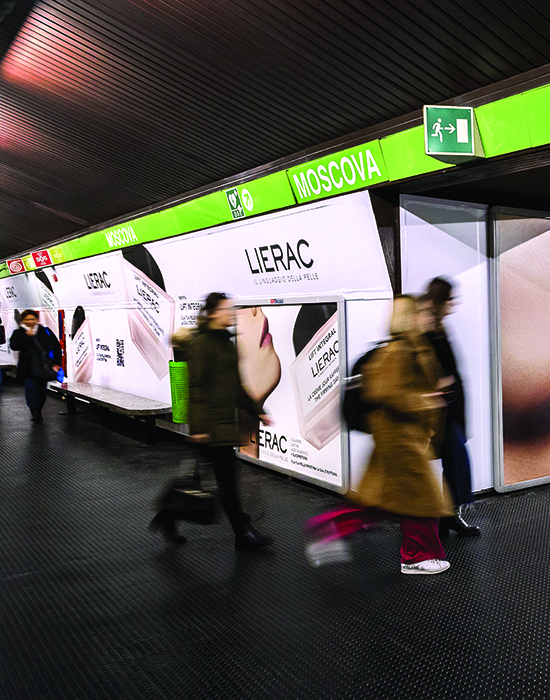 Rome, Termini · station media, real DOOH inventory bookable by the hour on Blindspot
