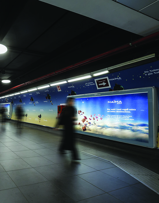 Rome, large-format DOOH inventory bookable by the hour on Blindspot