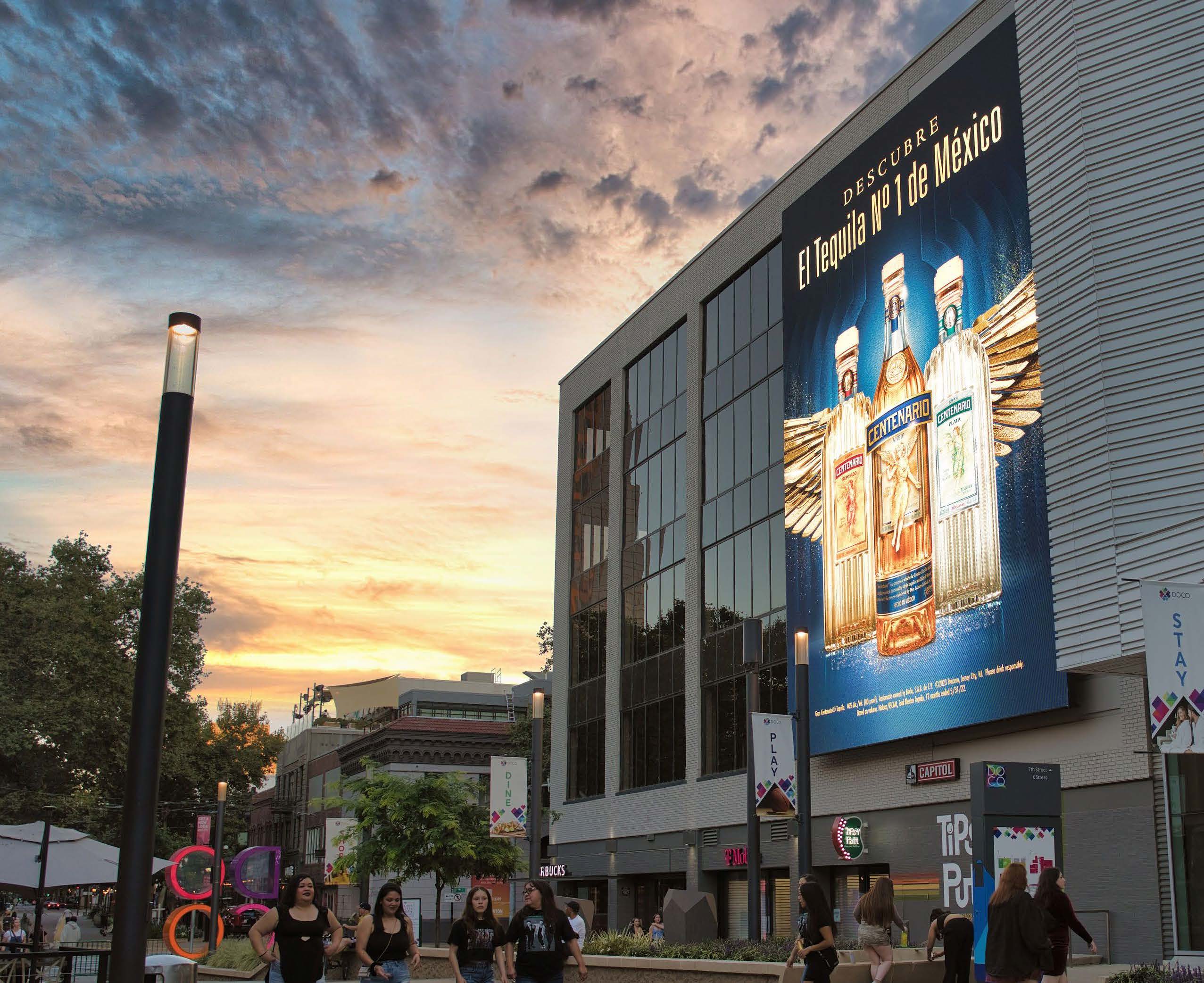 Sacramento, SAC-1004 digital wallscape (El Tequila), real DOOH inventory bookable by the hour on Blindspot