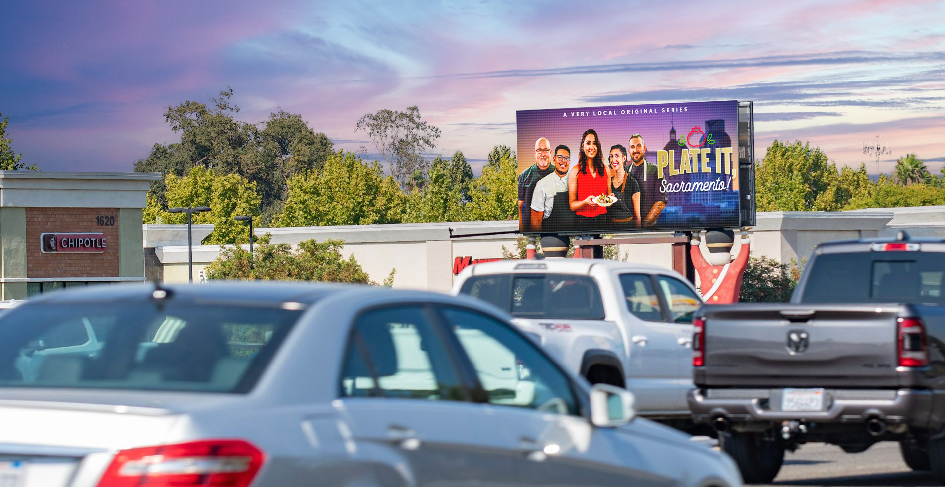 Sacramento, SAC-1009 digital billboard (Nut Tree), real DOOH inventory bookable by the hour on Blindspot